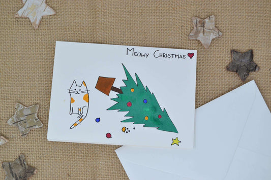 Weihnachtskarte Motiv "Meowi Christmas"