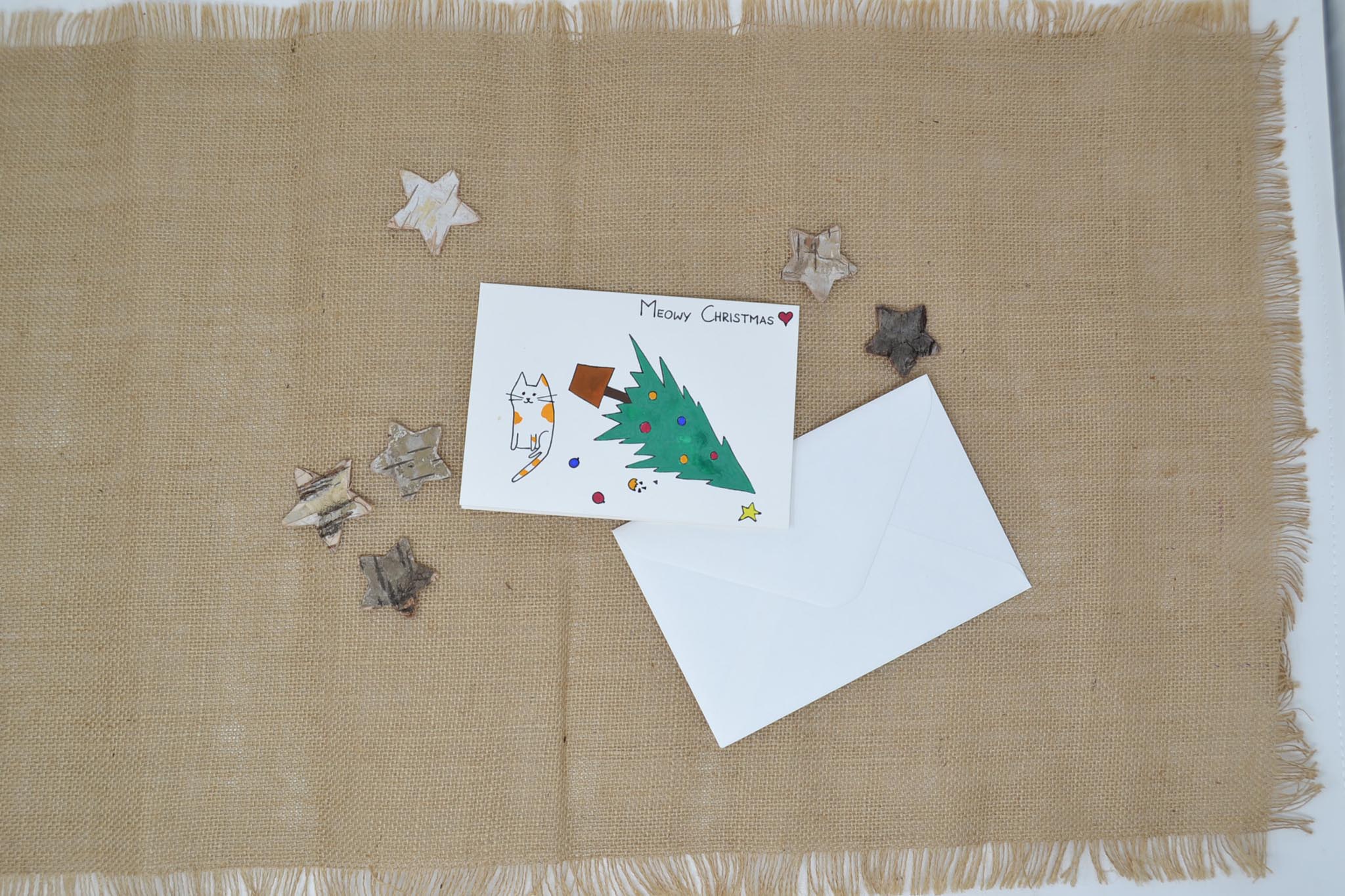 Weihnachtskarte Motiv "Meowi Christmas"