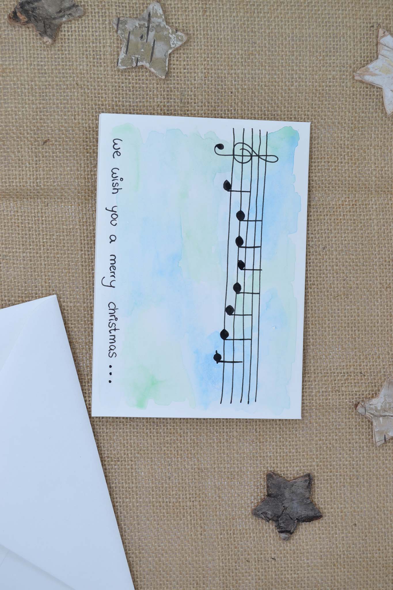 Weihnachtskarte "We wish you a merry christmas"