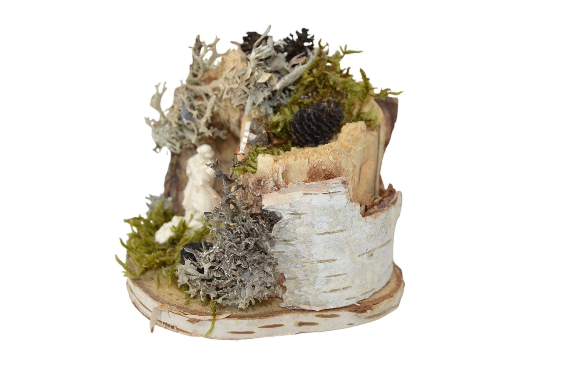 Weihnachtskrippe aus Birkenholz