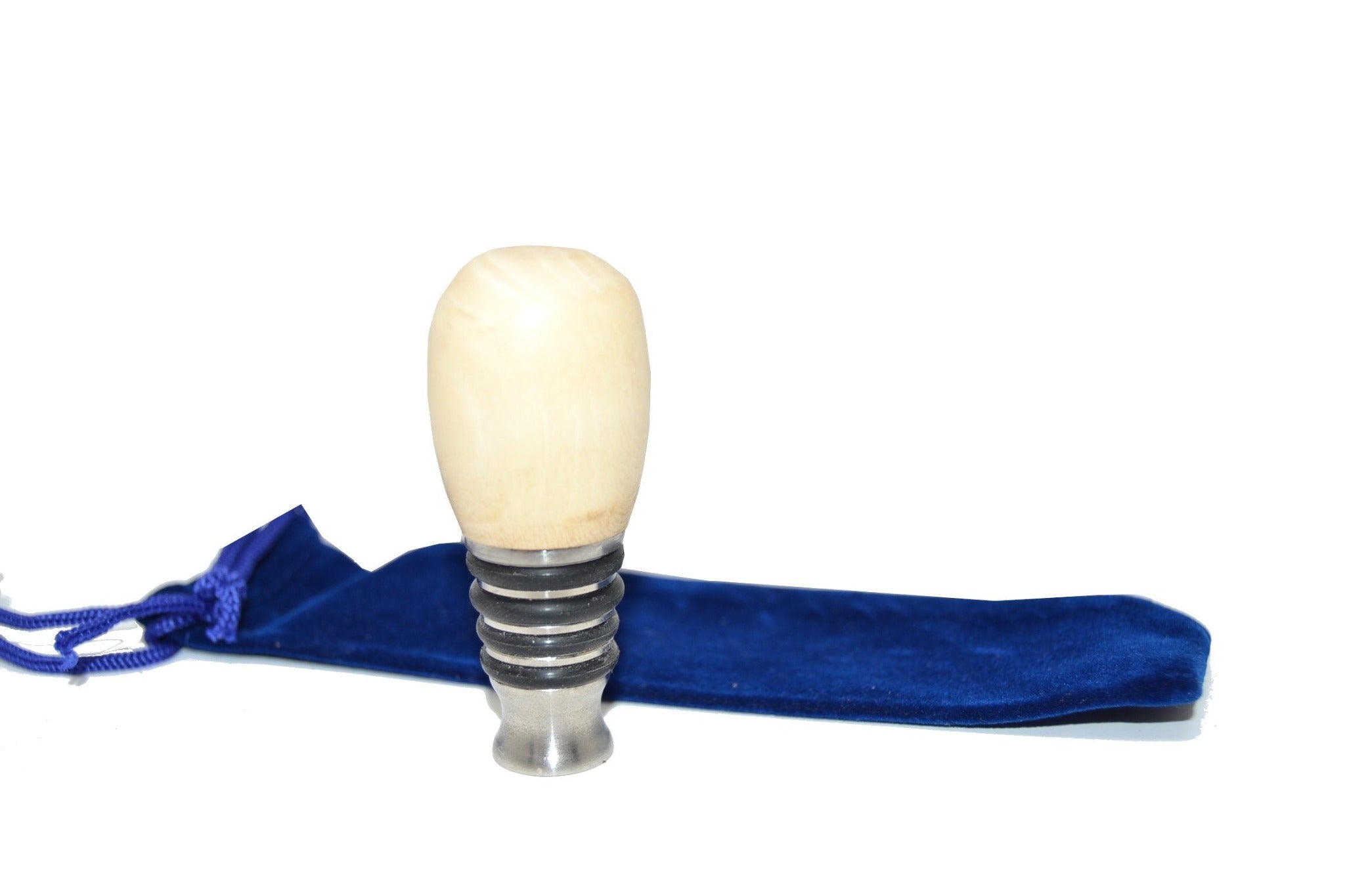 Holz Flaschenverschluss aus Platanenholz mit Gummidichtung