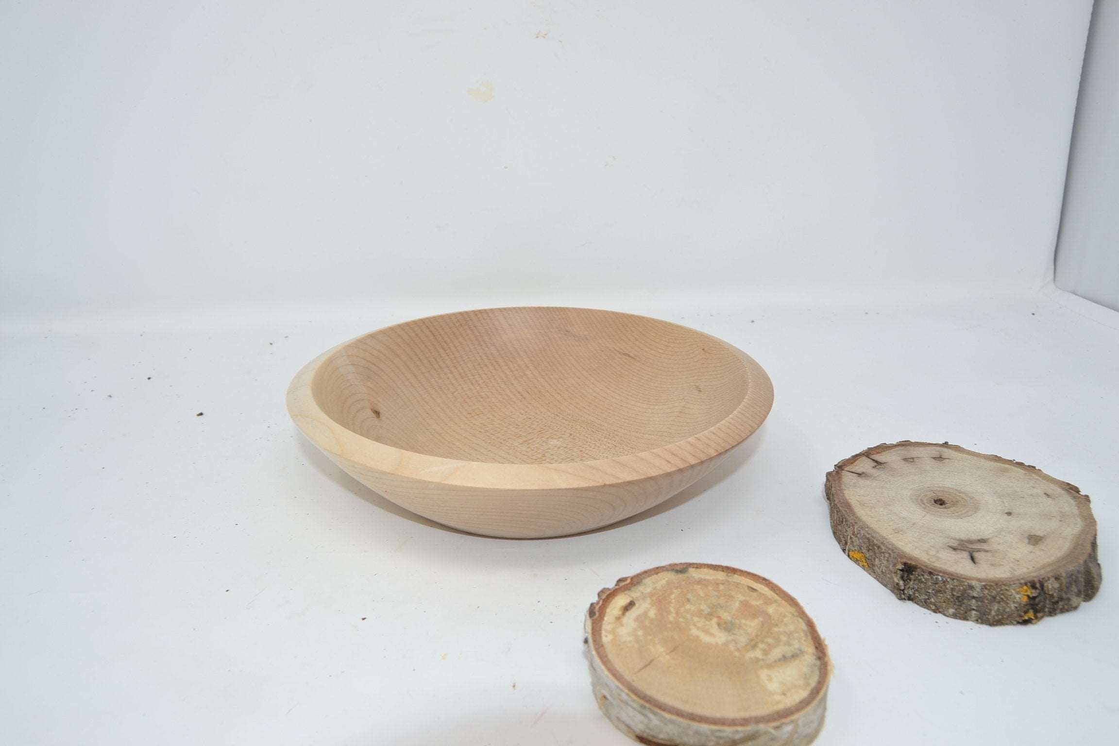 Holzschale Ahorn 21x6 cm Handarbeit