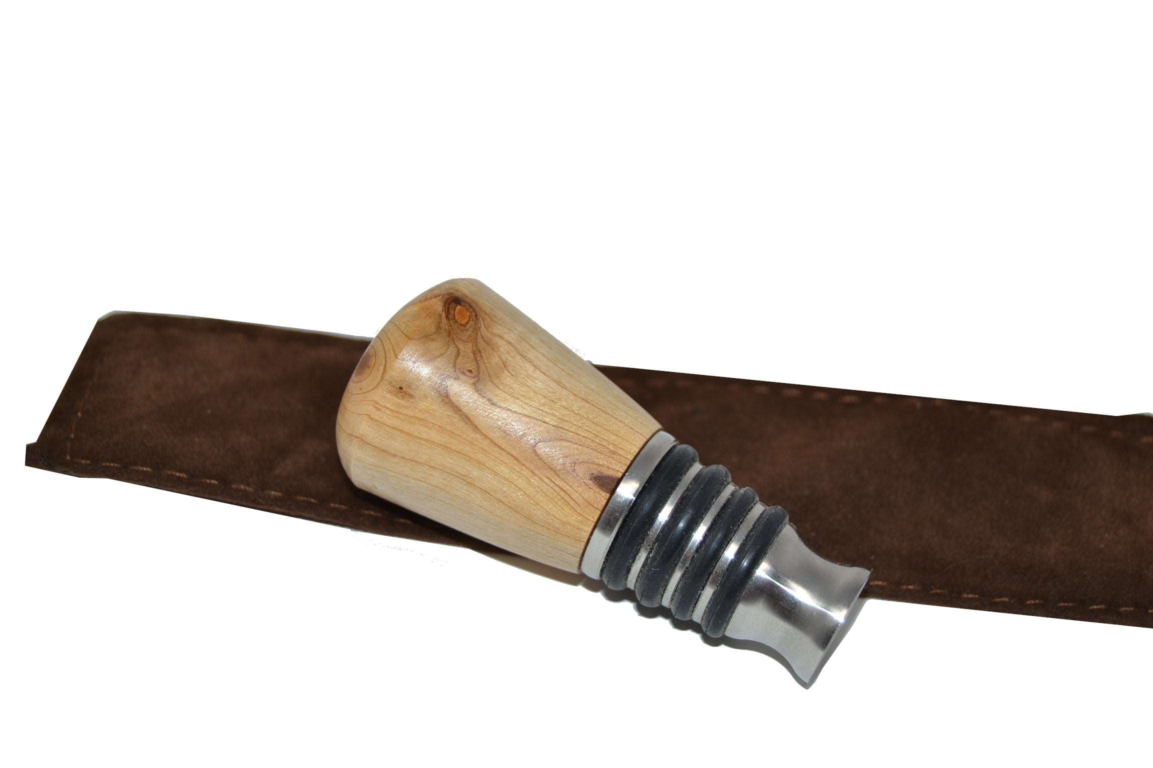 Holz Weinstöpsel Flaschenstöpsel Ahorn Handarbeit Edelstahl