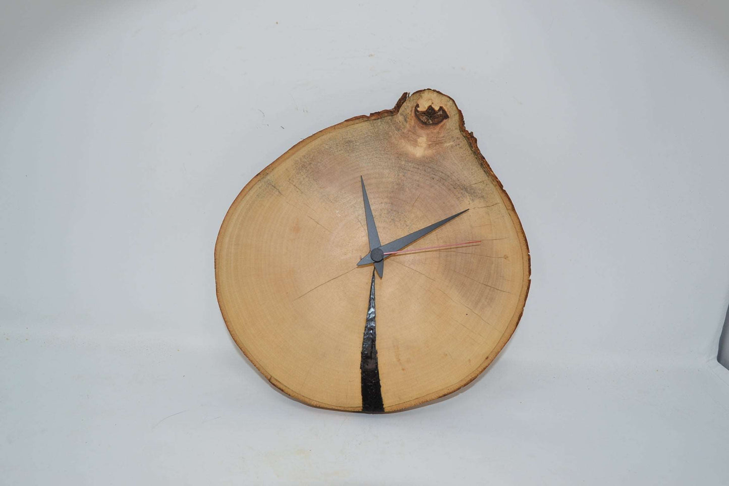 Holz Wanduhr Uhr 27x25 cm Holz Ahorn Unikat Handarbeit