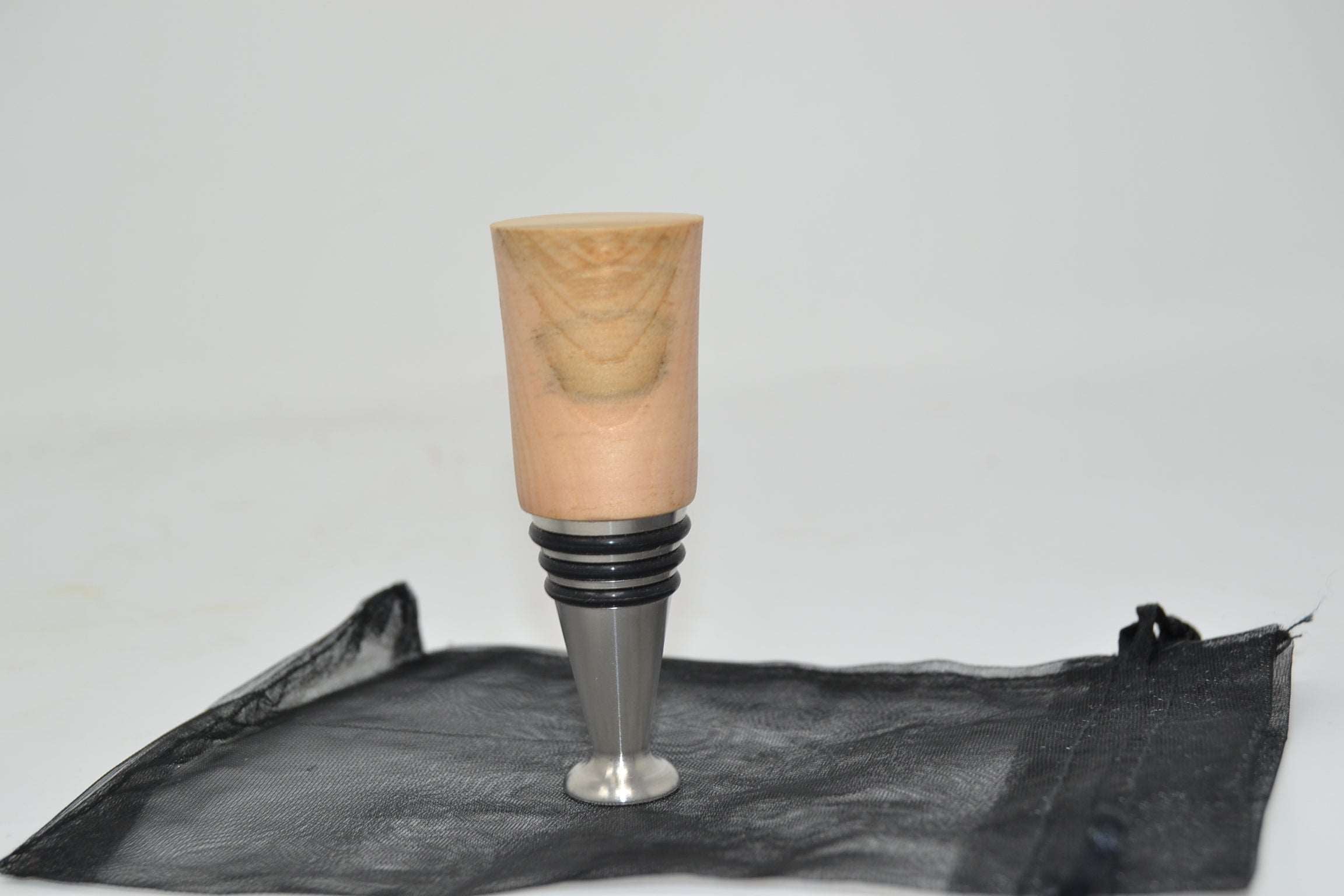 Holz Weinstöpsel Flaschenstöpsel Zirbe Handarbeit Edelstahl