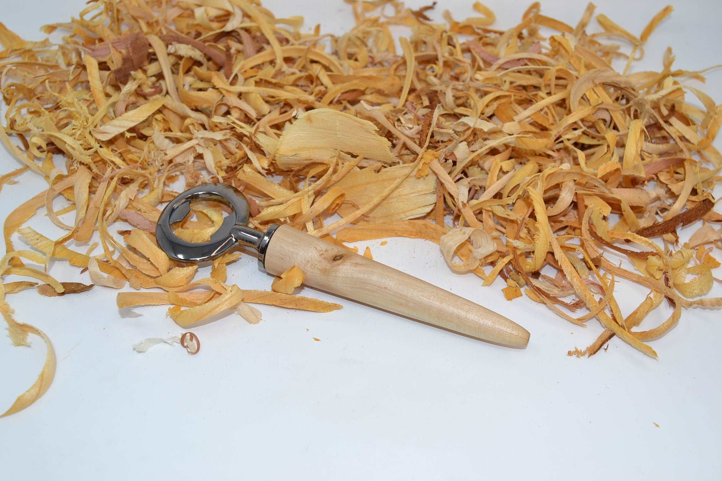 Holz Flaschenöffner Eberesche Handarbeit Edelstahl