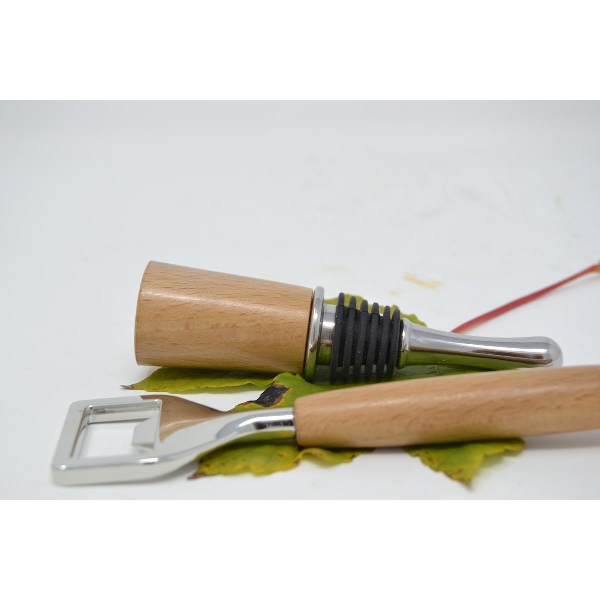 Holz Flaschenöffner und Flaschenverschluss aus Buche