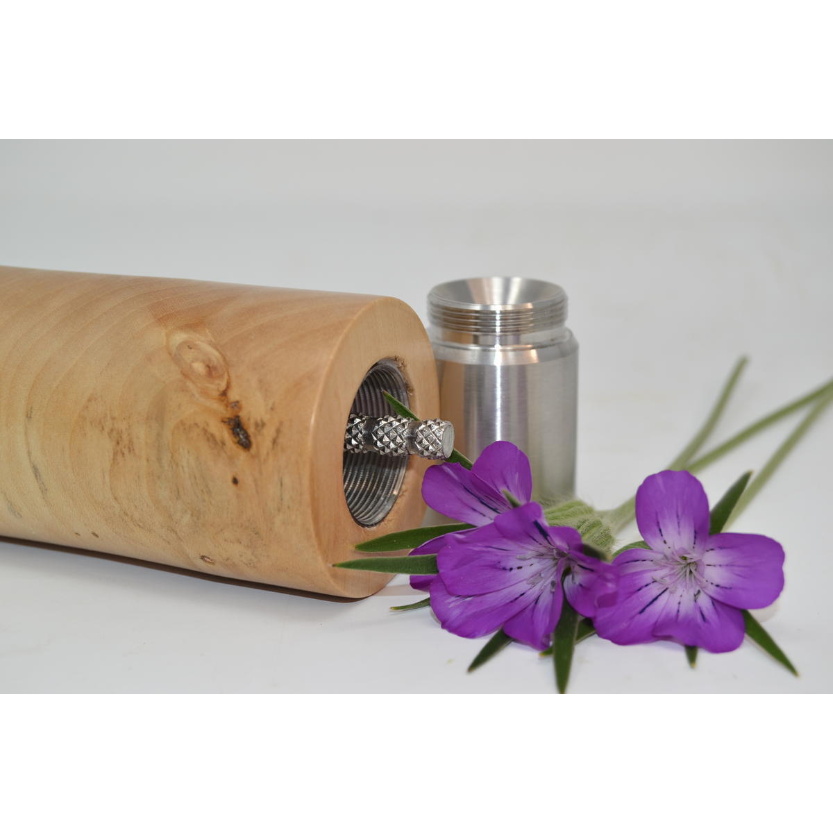 Holz Einhandmühle aus Lindenholz