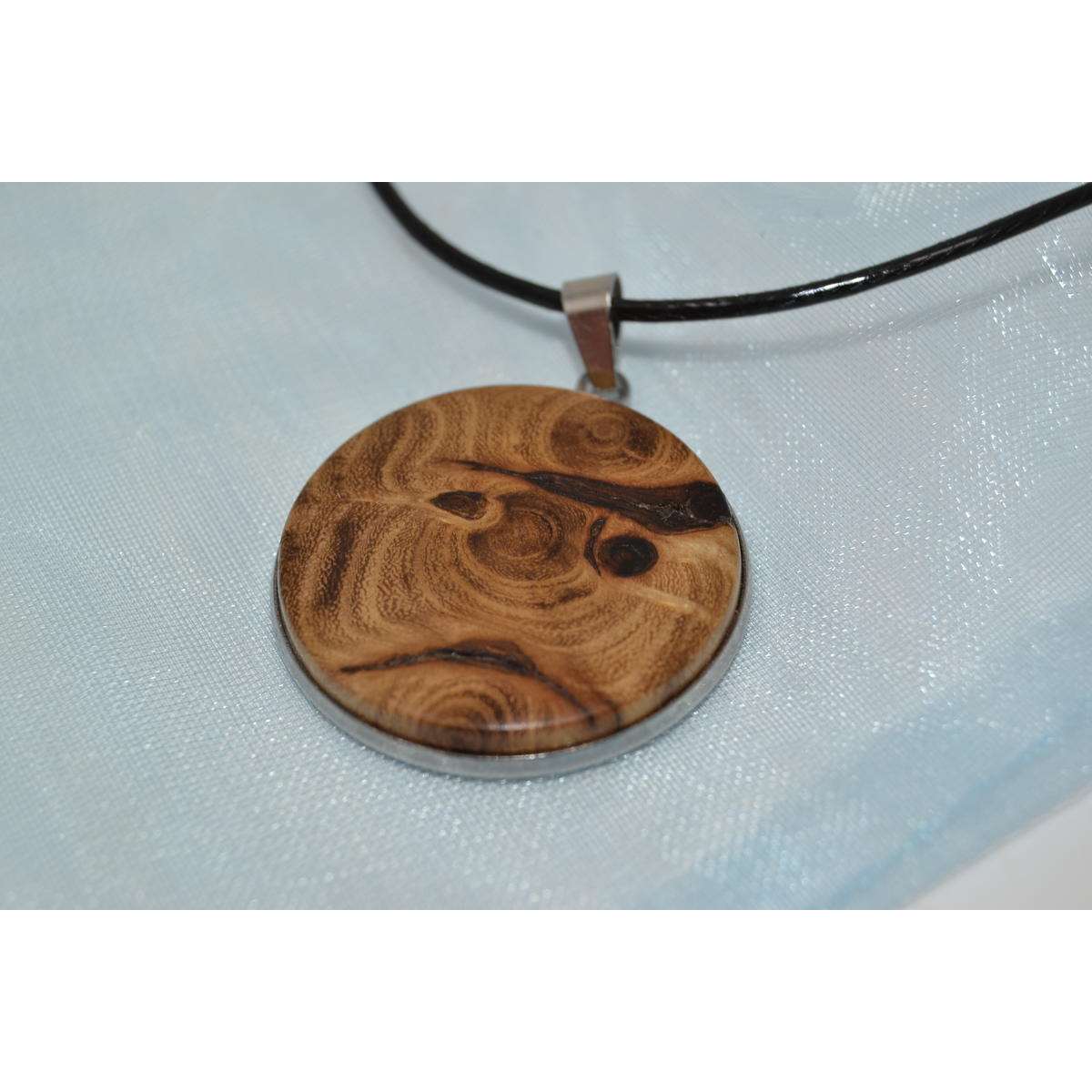 Holz Halskette Robinie 3 cm handmade