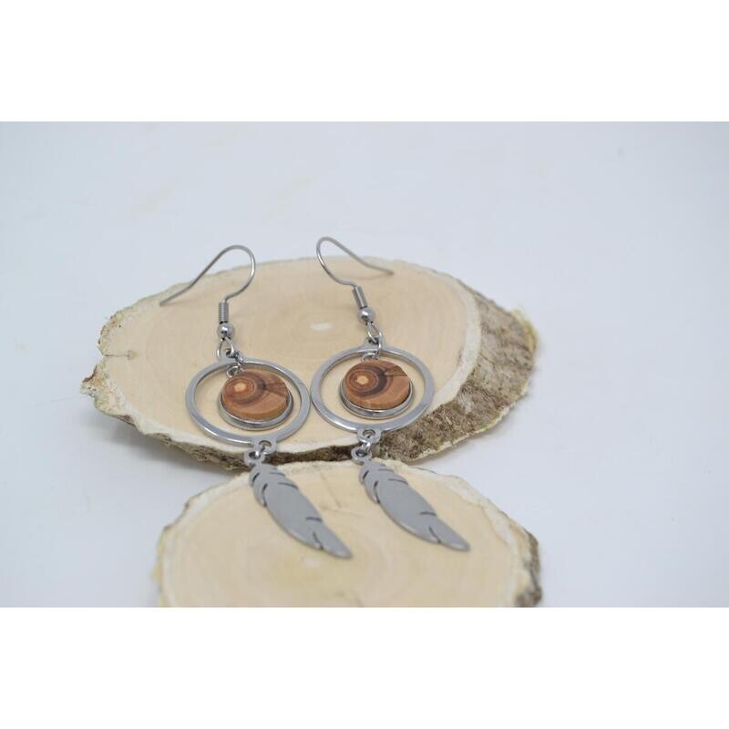 Holz Ohrringe aus Apfelholz