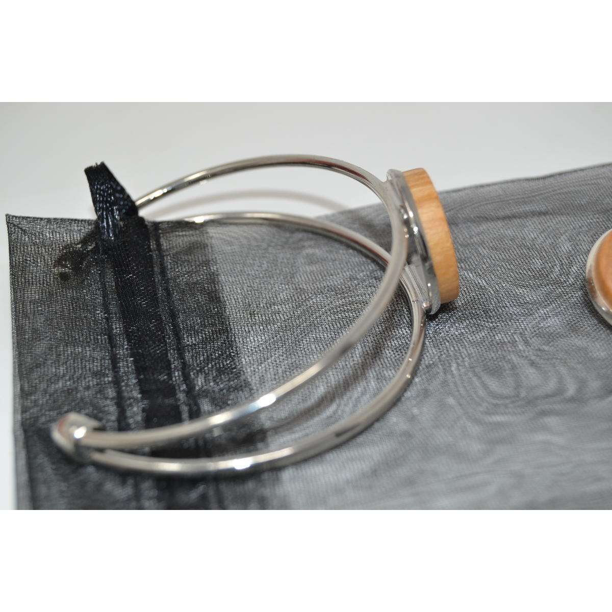 Holz Schmuckset Armreif Ohrringe Kirsche handmade Unikat Geschenkset