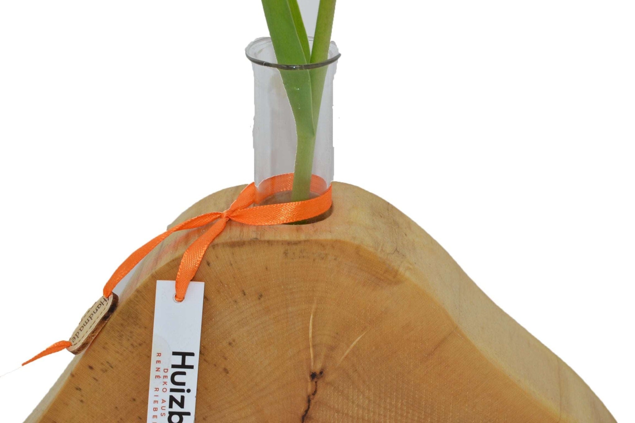 Holzvase 27x13,5 cm Ahorn Handarbeit