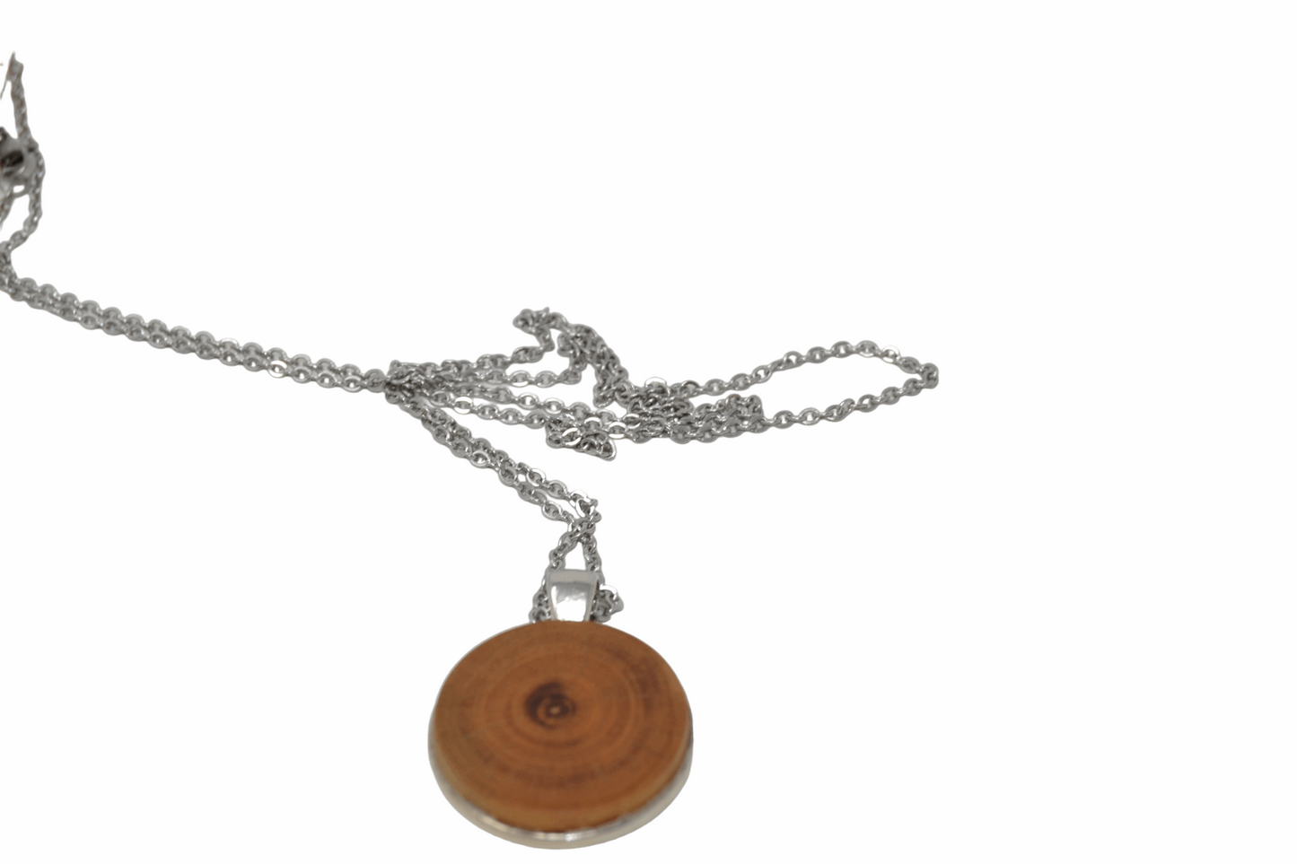 Holz Halskette mit Karabiner-Verschluss Zwetschke 3 cm
