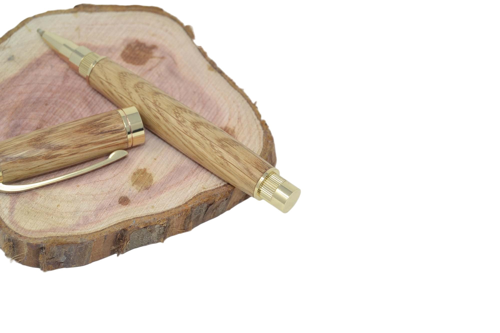 Personalisierbarer Tintenroller aus Eichenholz