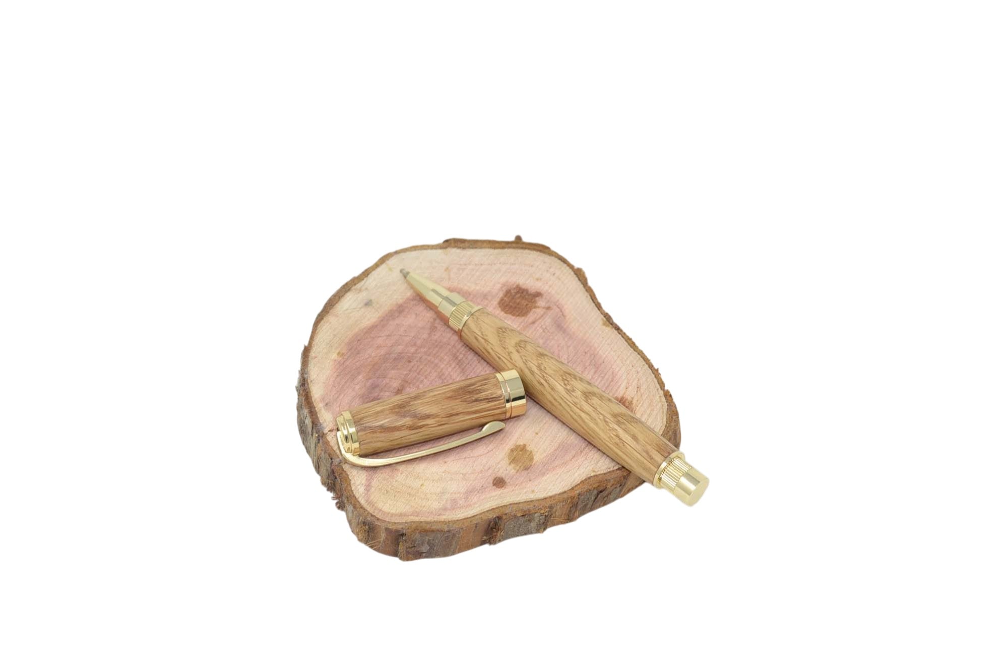 Personalisierbarer Tintenroller aus Eichenholz