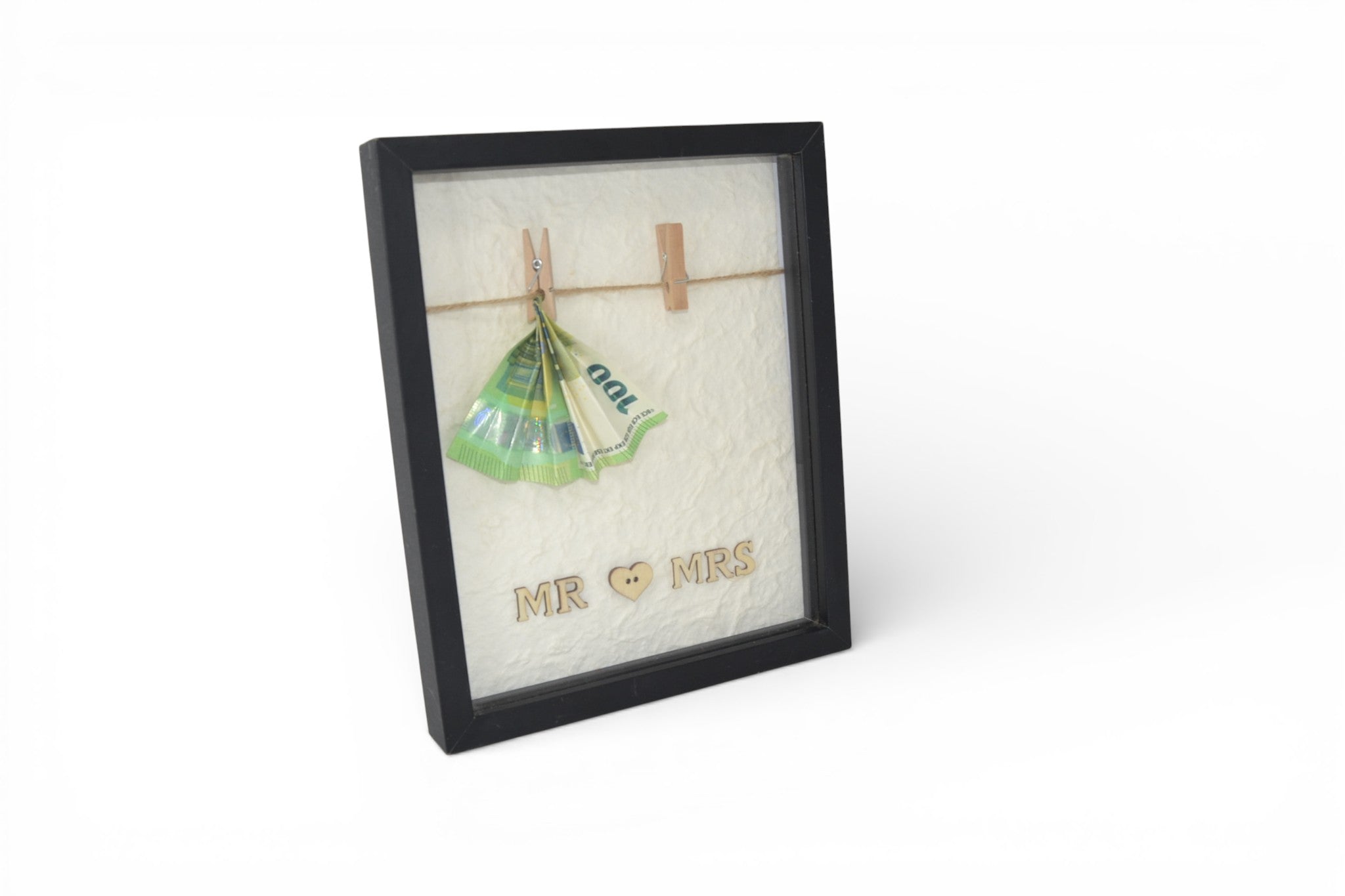 Bilderrahmen Geldgeschenk 22,5x18,5 cm "Mr & Mrs"