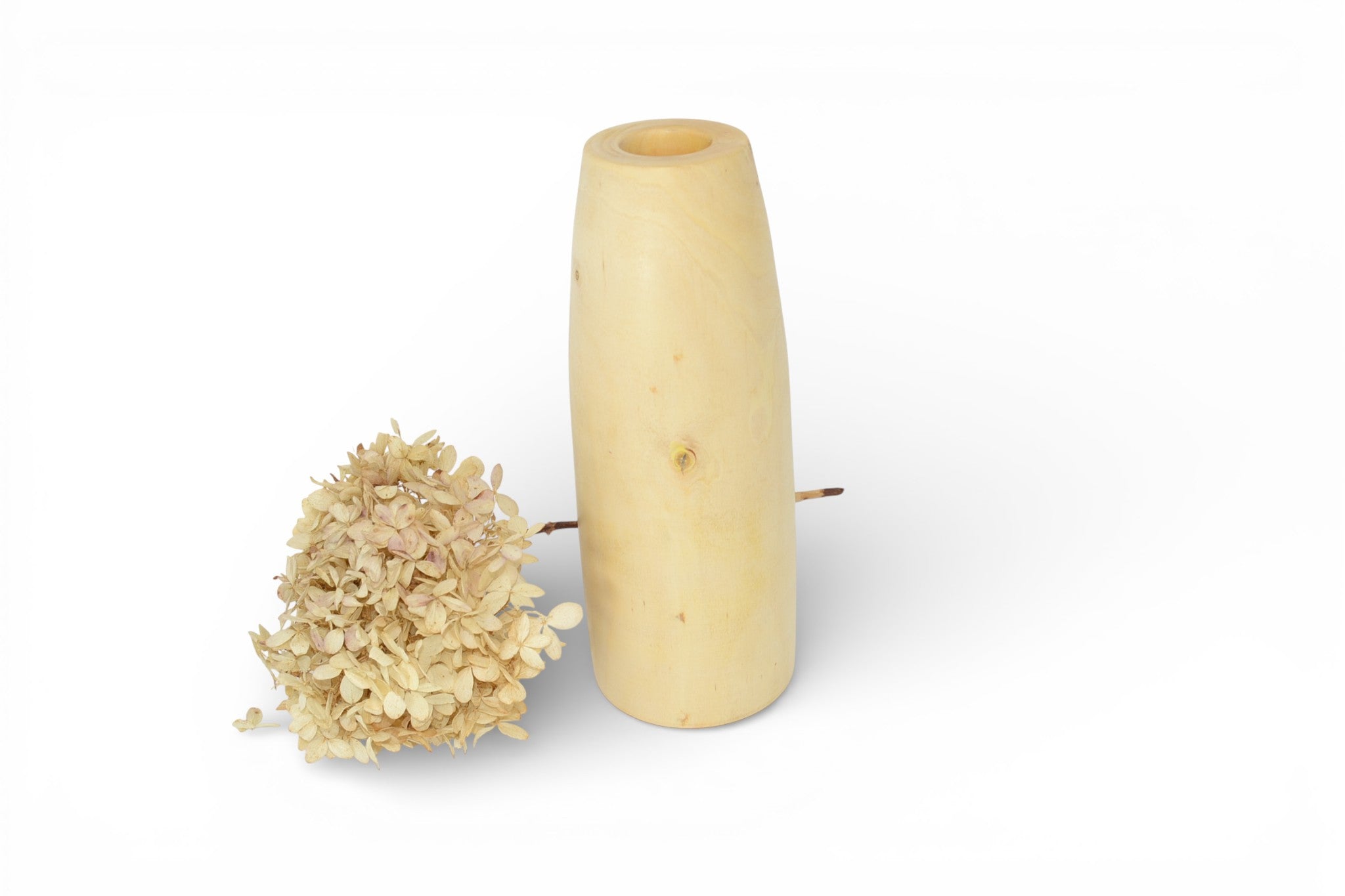 Blumenvase aus Holz 22 cm