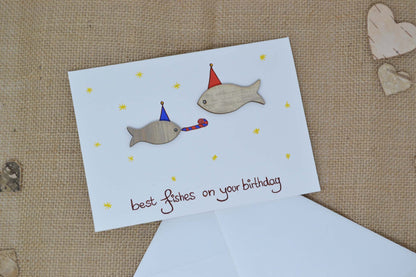 Geburtstagskarte "Best fishes"