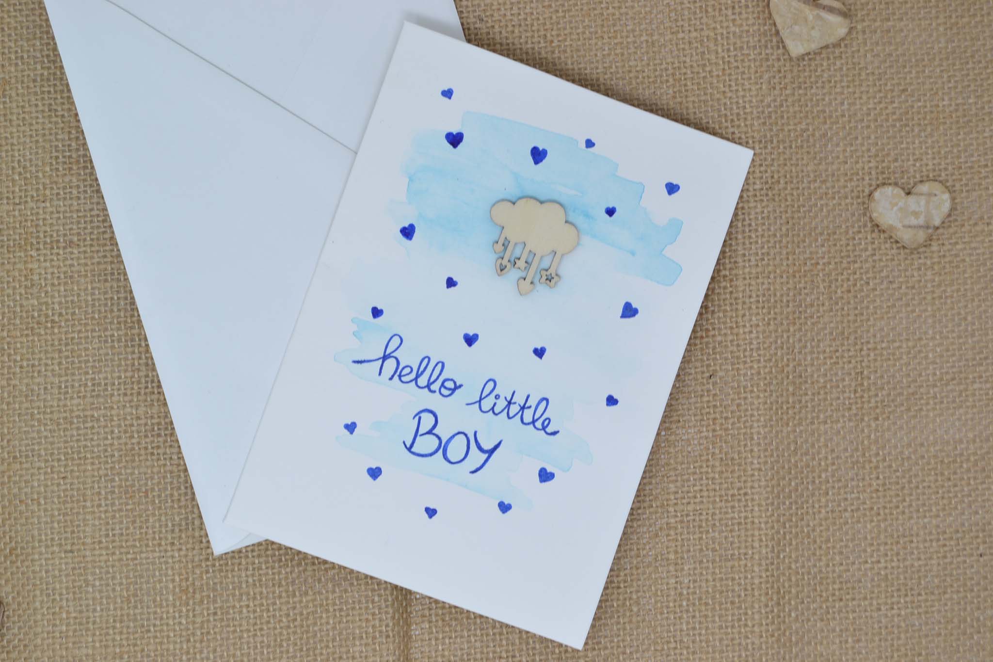 Glückwunschkarte zur Geburt "hello little boy"