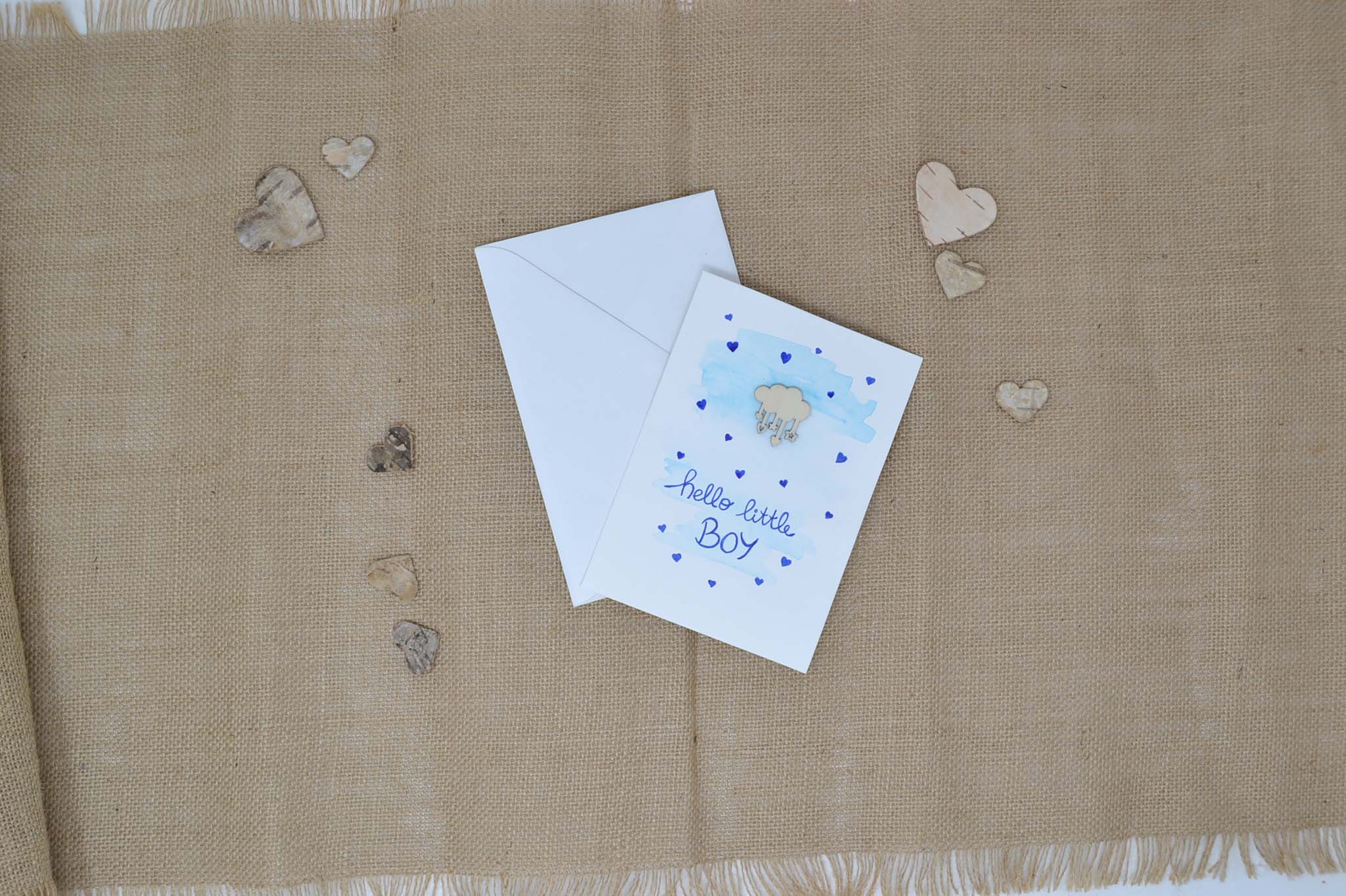 Glückwunschkarte zur Geburt "hello little boy"