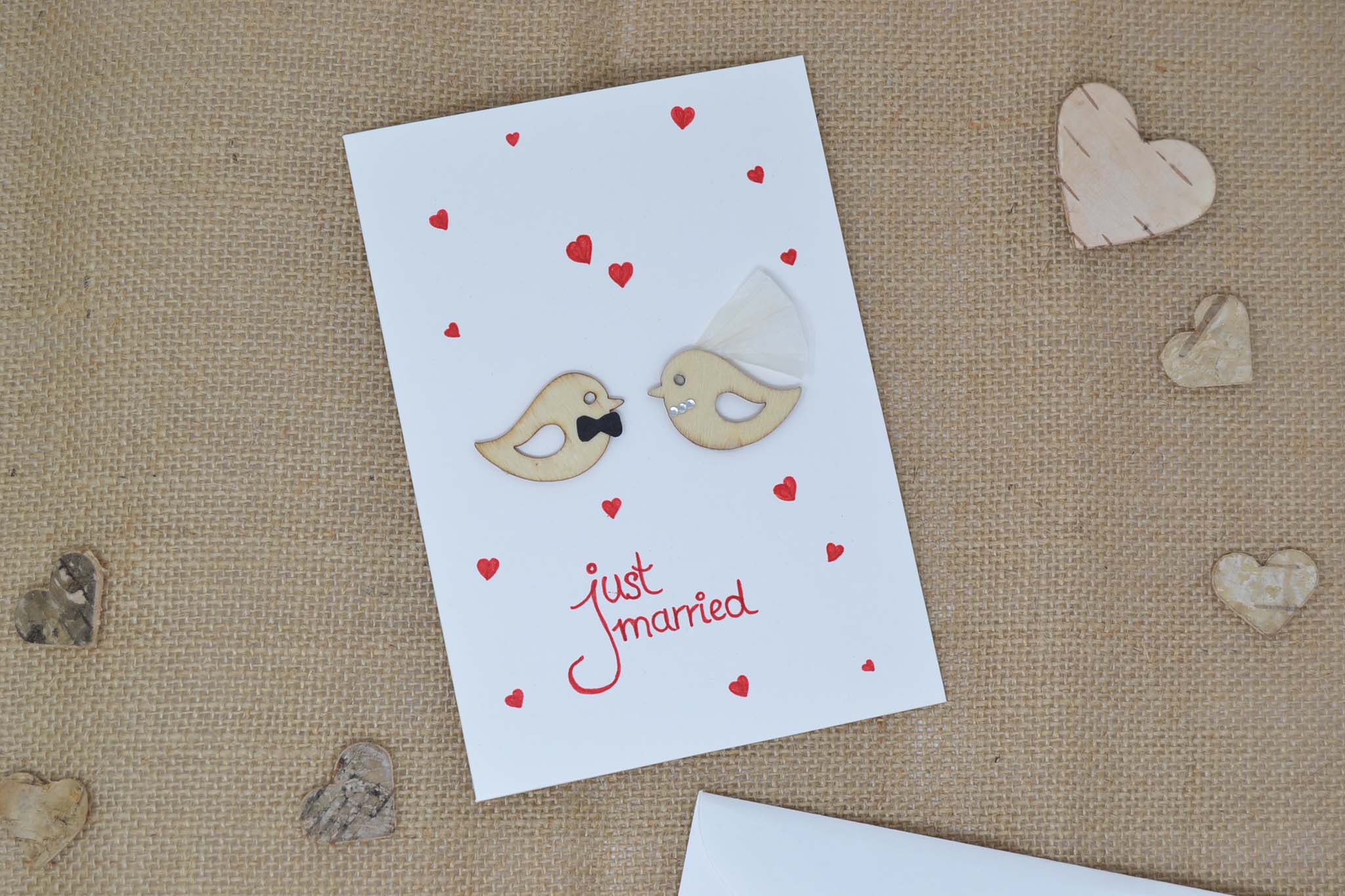 Glückwunschkarte zur Hochzeit "Just married"