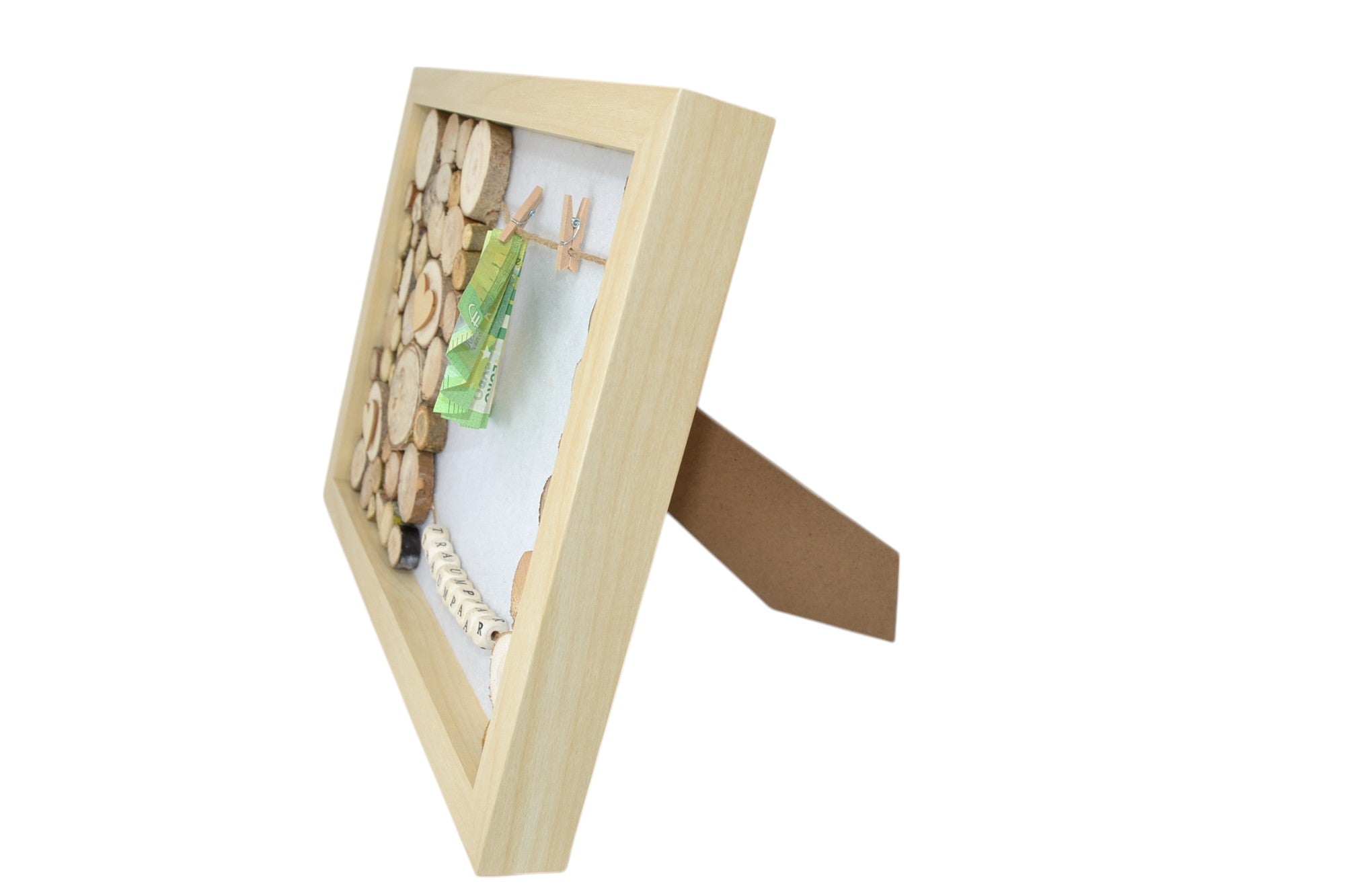 Holz Bilderrahmen Geldgeschenk Traumpaar