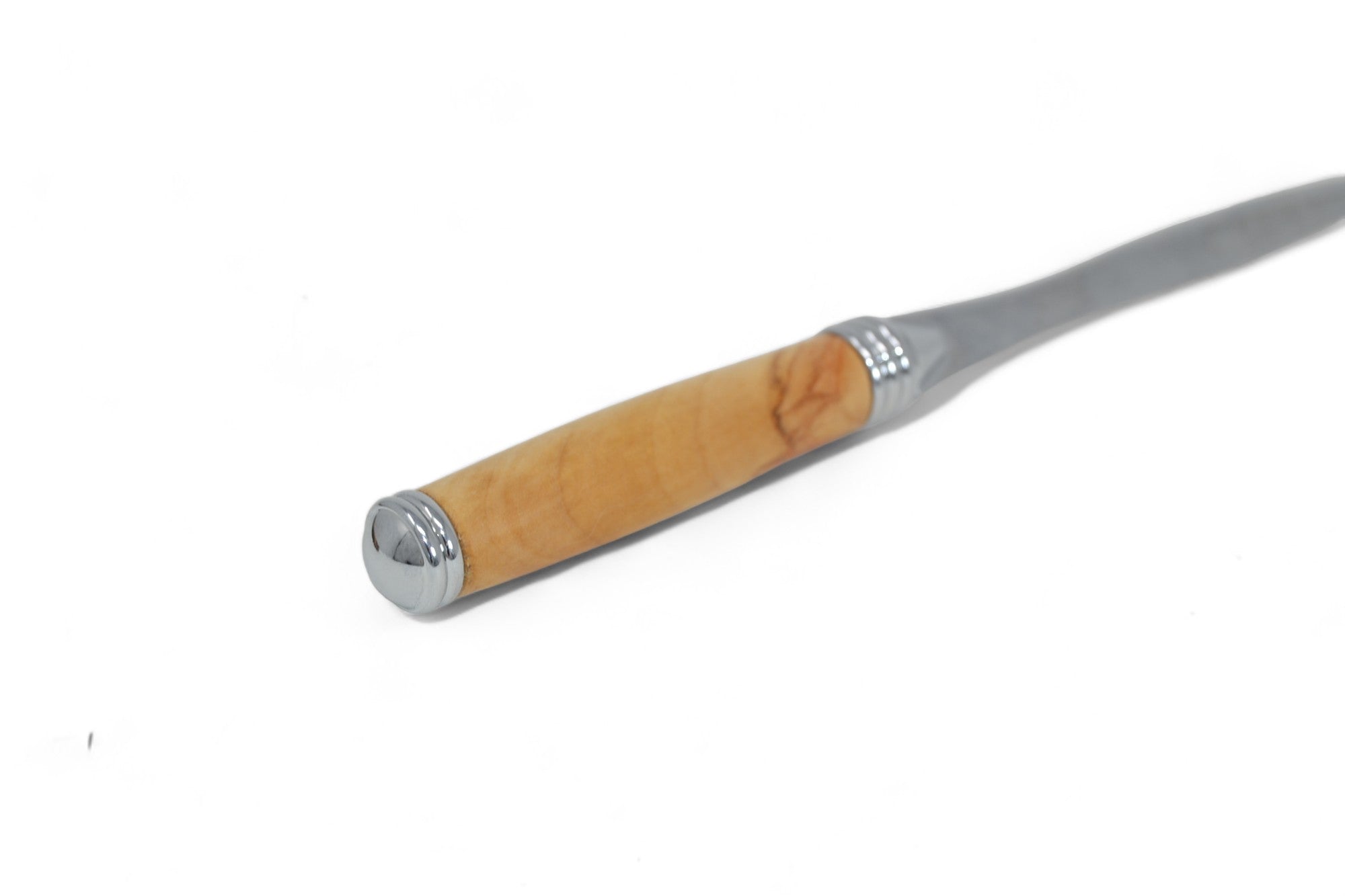 Holz Brieföffner aus Rosskastanie, verchromt