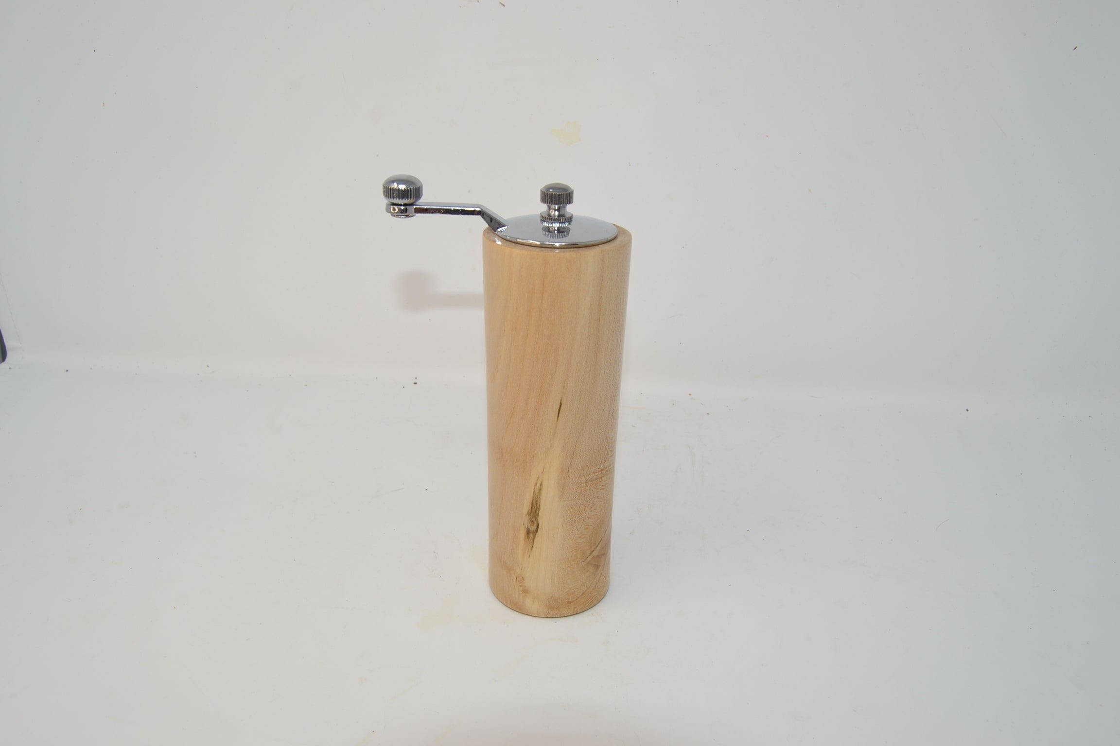 Holz Gewürzmühle aus Ahorn mit Kurbel