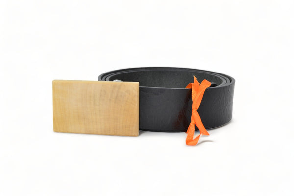 Holzgürtel aus Ahornholz und Büffelleder