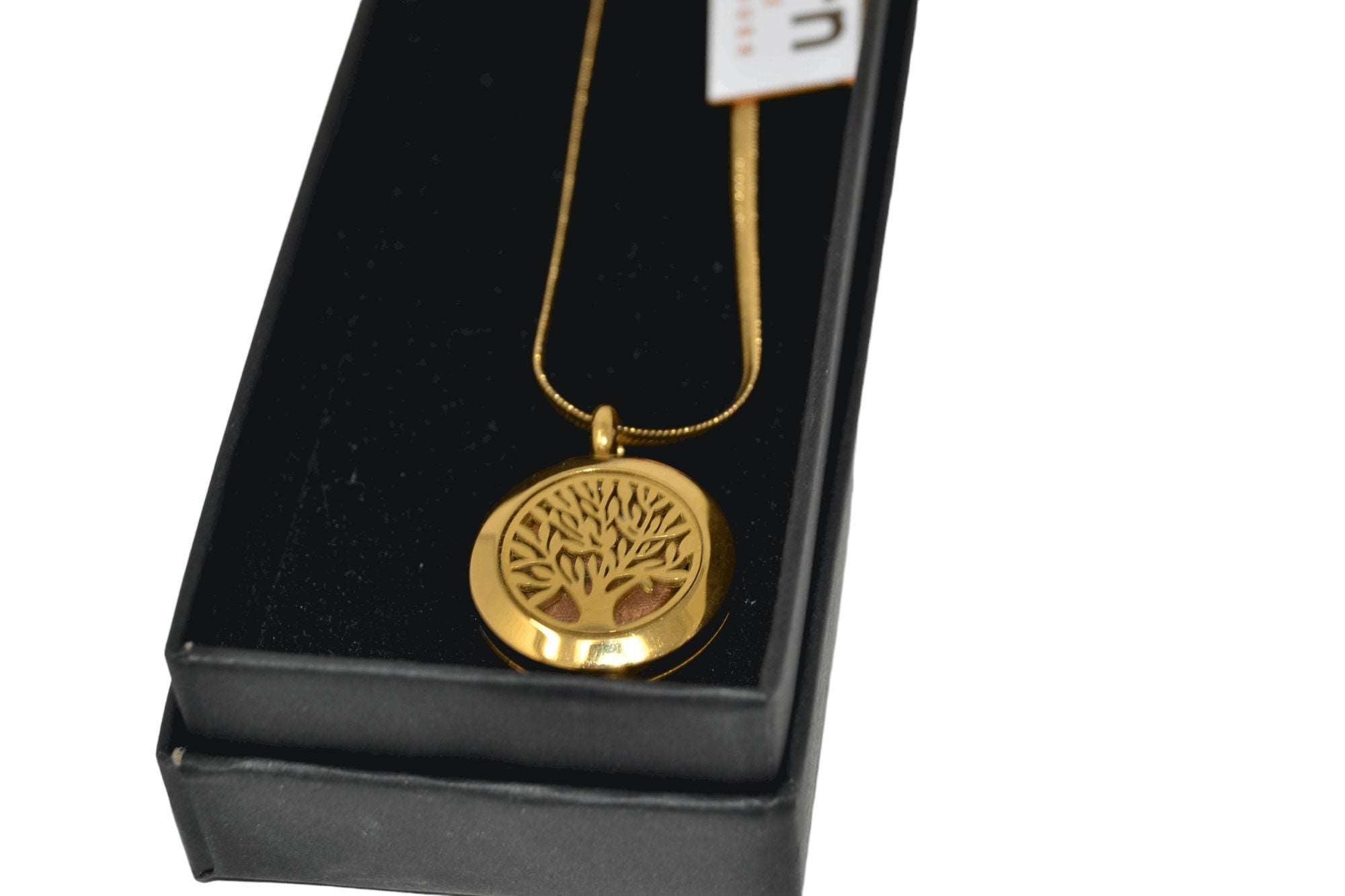 Holz Halskette Ulme Lebensbaum 2 cm Trachtenschmuck Handarbeit