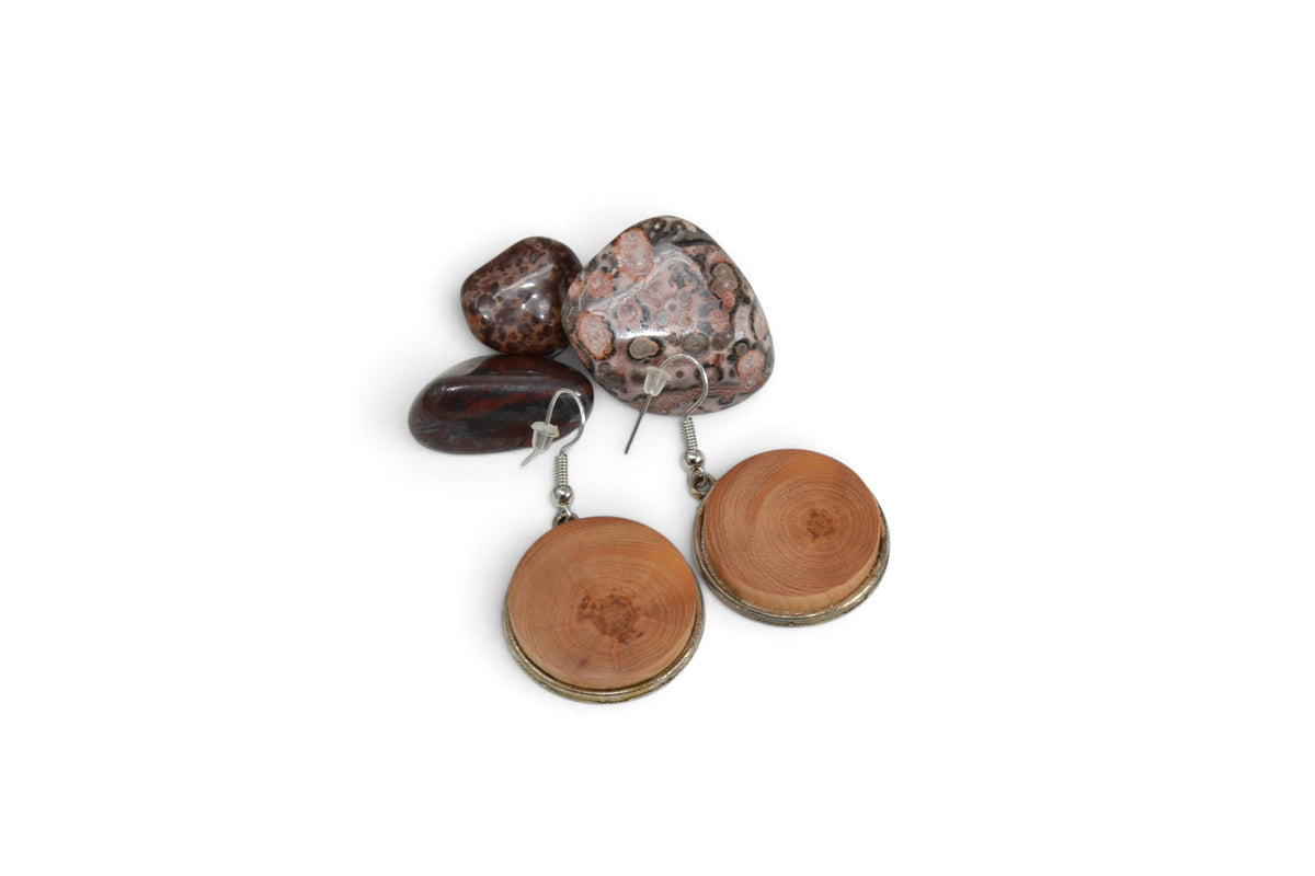 Holz Ohrringe Zirbe