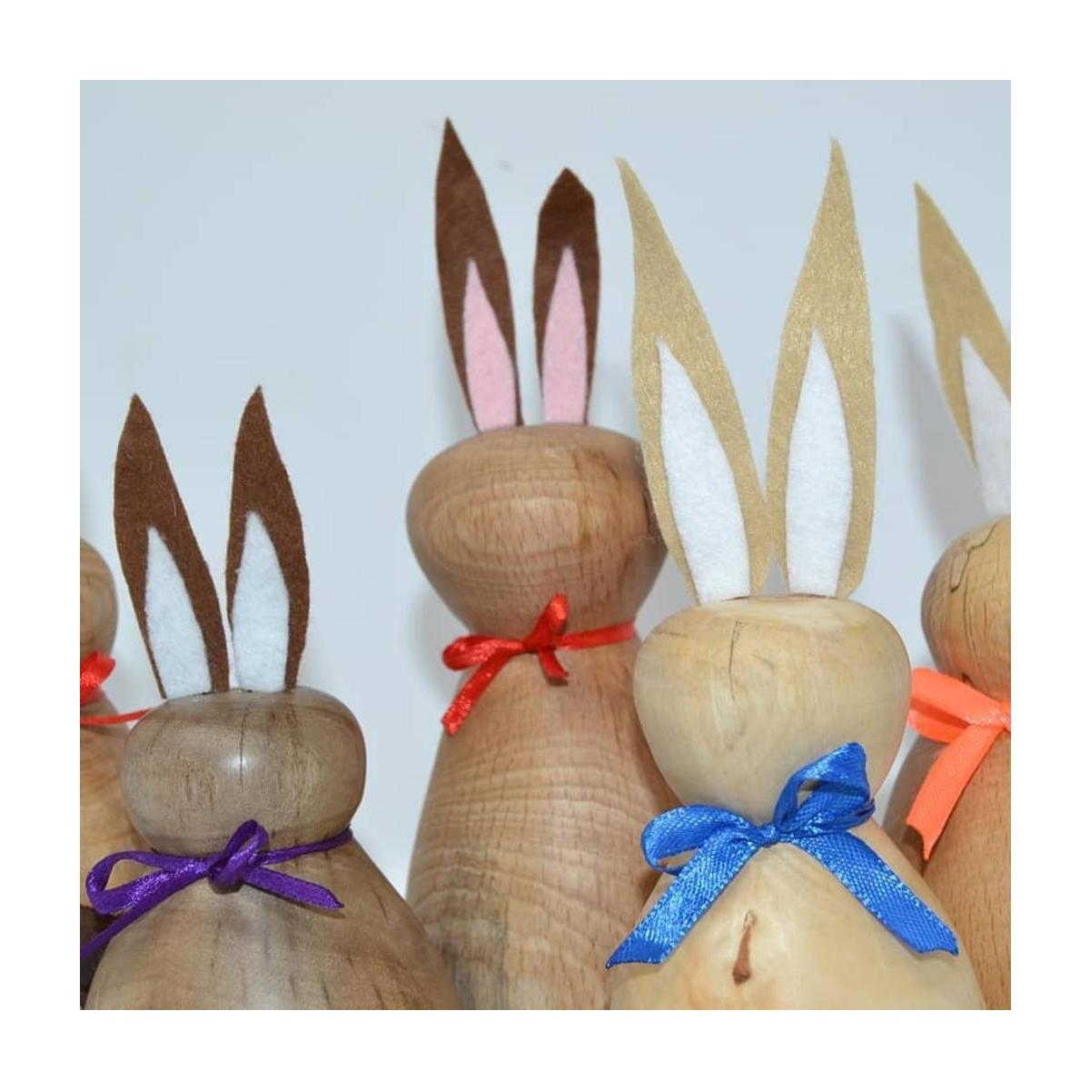Holz Osterhase 15 cm Geschenk Ostern Handarbeit handbemalt – Huizbirn