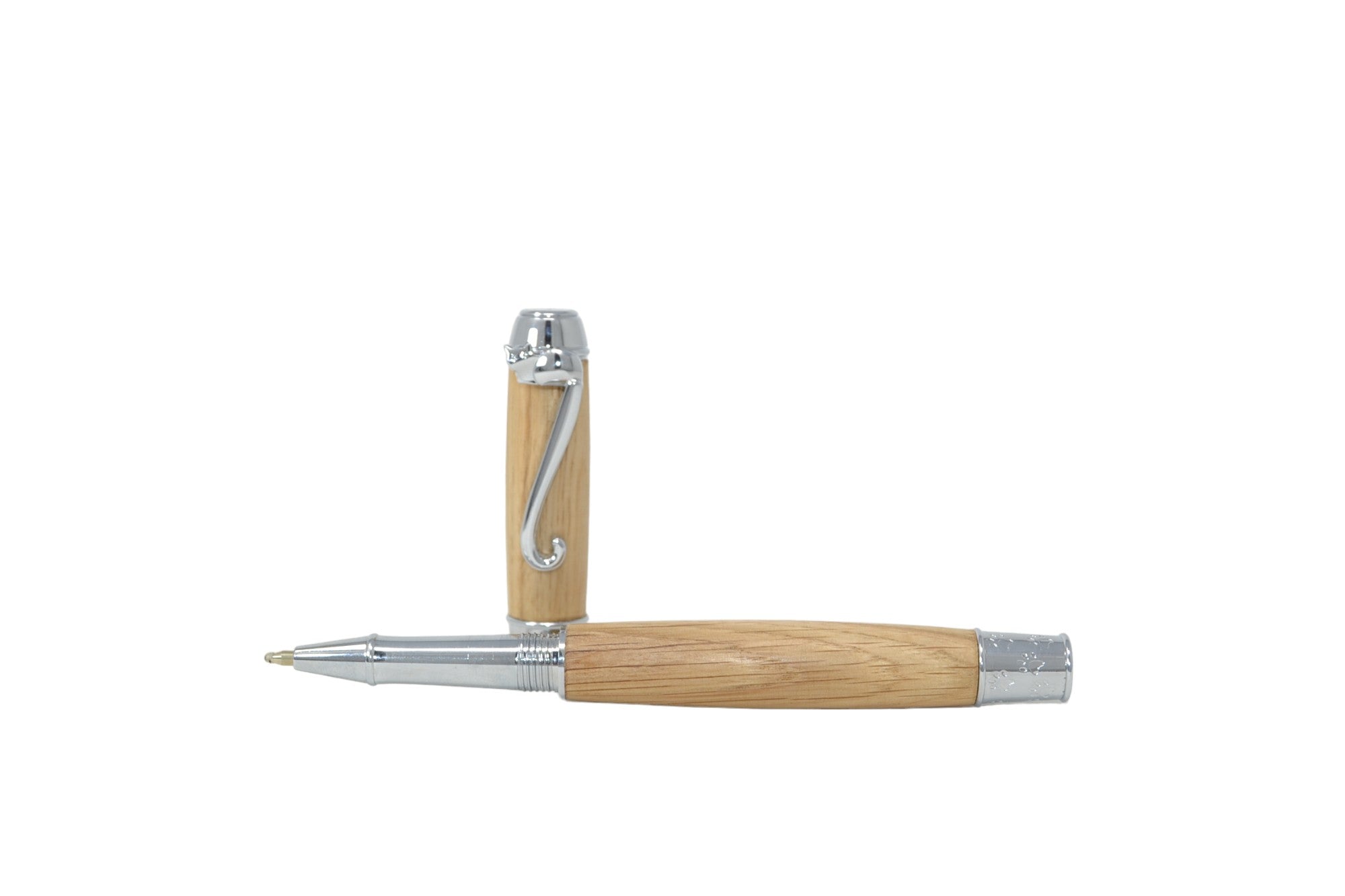Holz Rollerpen "Katze" aus Eiche