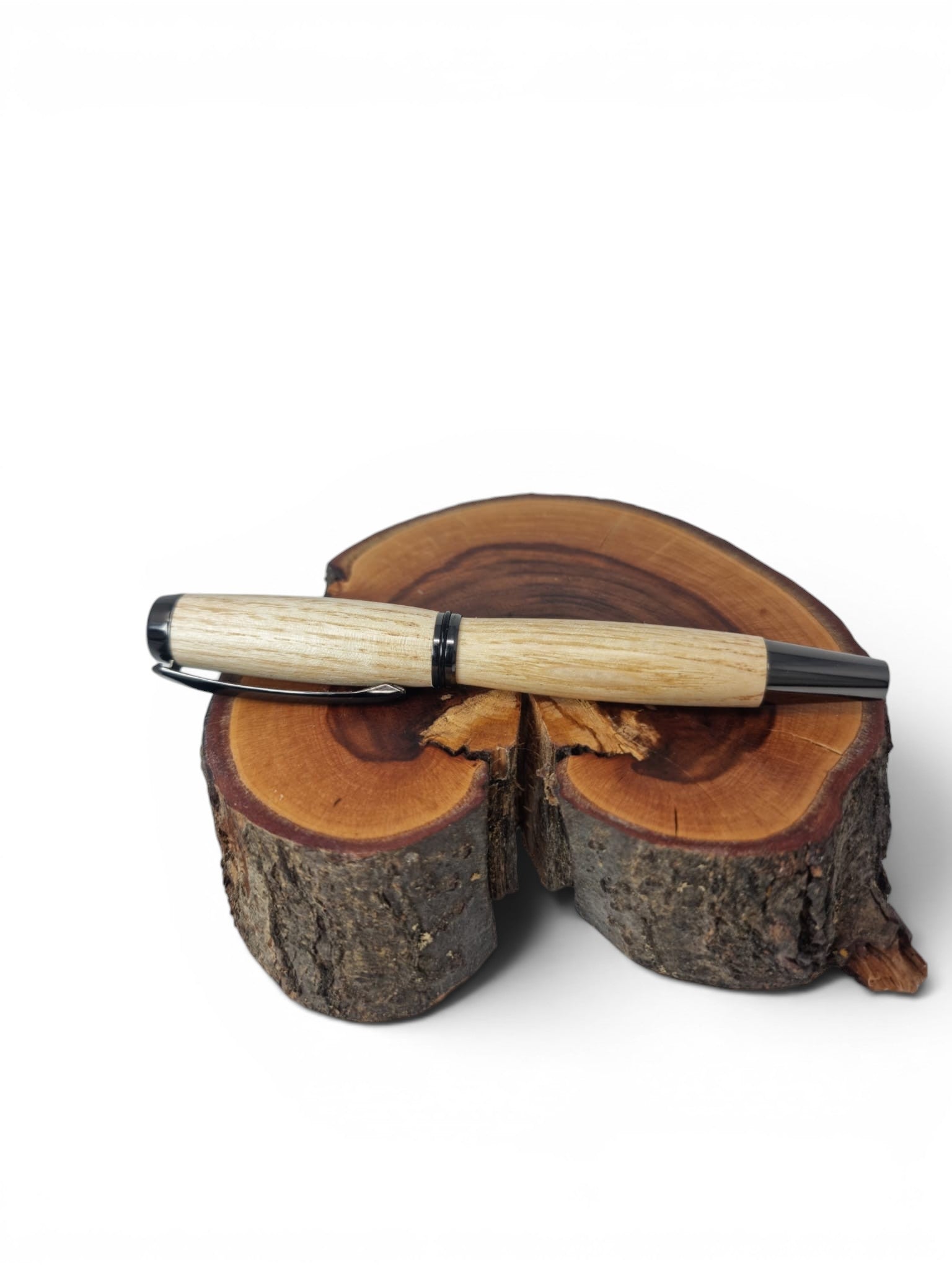 Holz Rollerpen Esche mit gun metallic