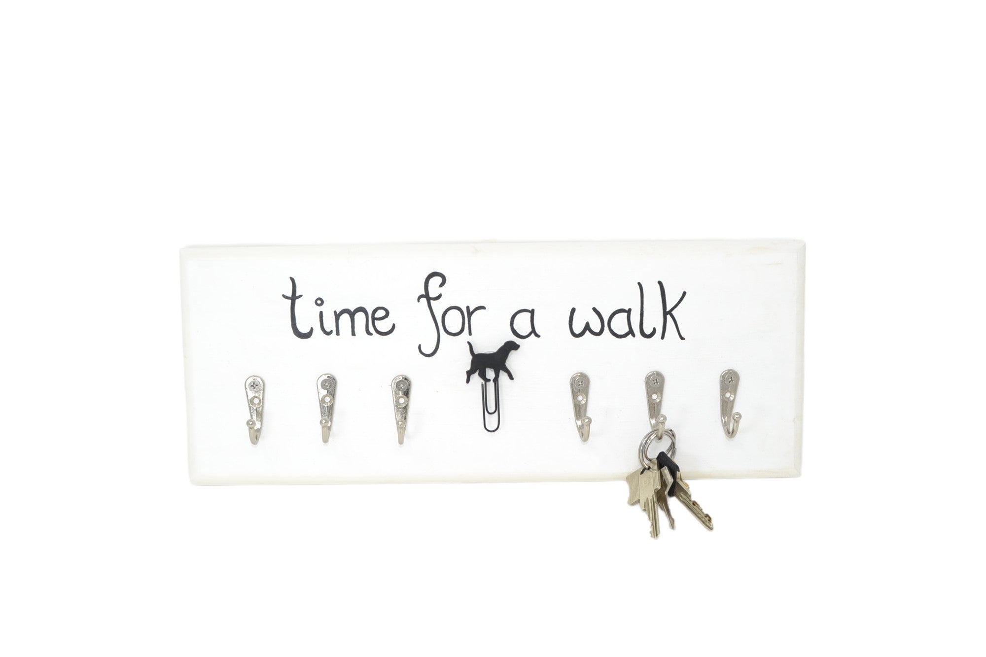 Holz Schlüsselbrett mit 6 Haken