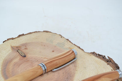 Holz Schreibset Holzkugelschreiber Brieföffner aus Apfelholz