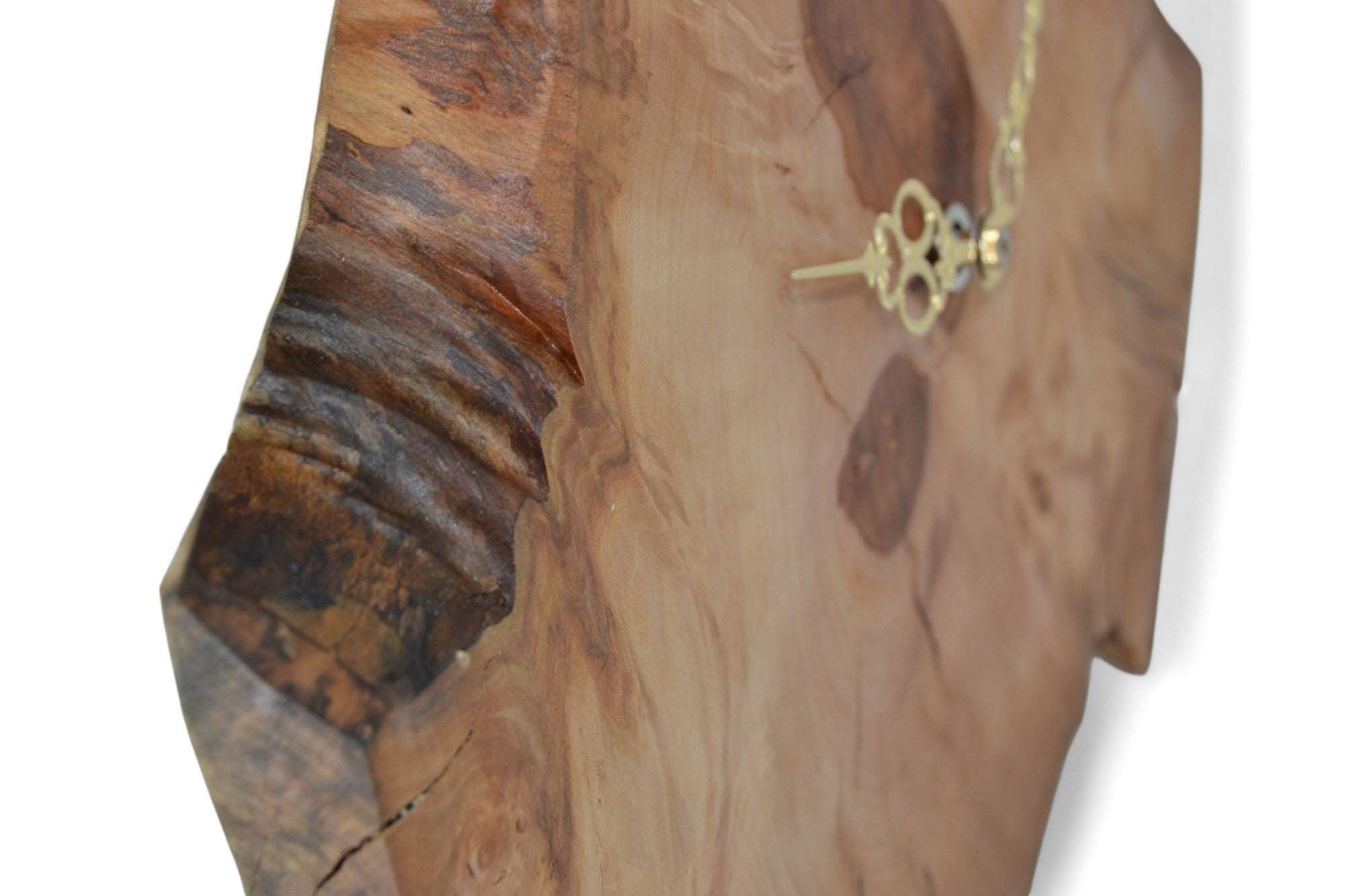 Holz Wanduhr aus Apfelholz