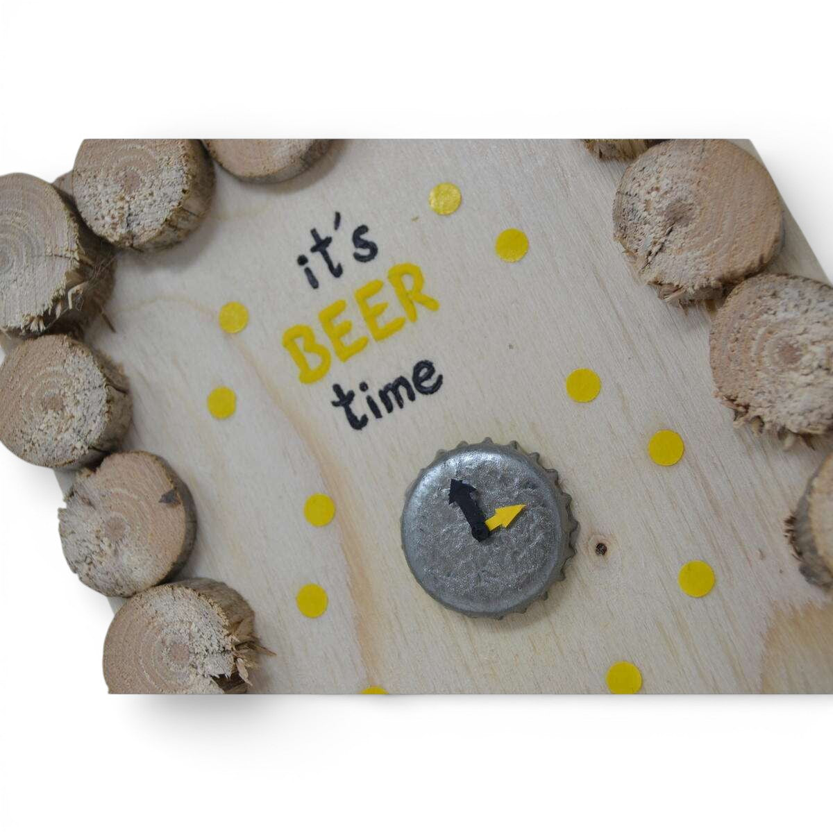 Holzbild Minibild 16x13 cm "Bier"