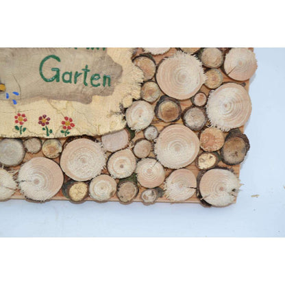 Holzbild "Bin im Garten"
