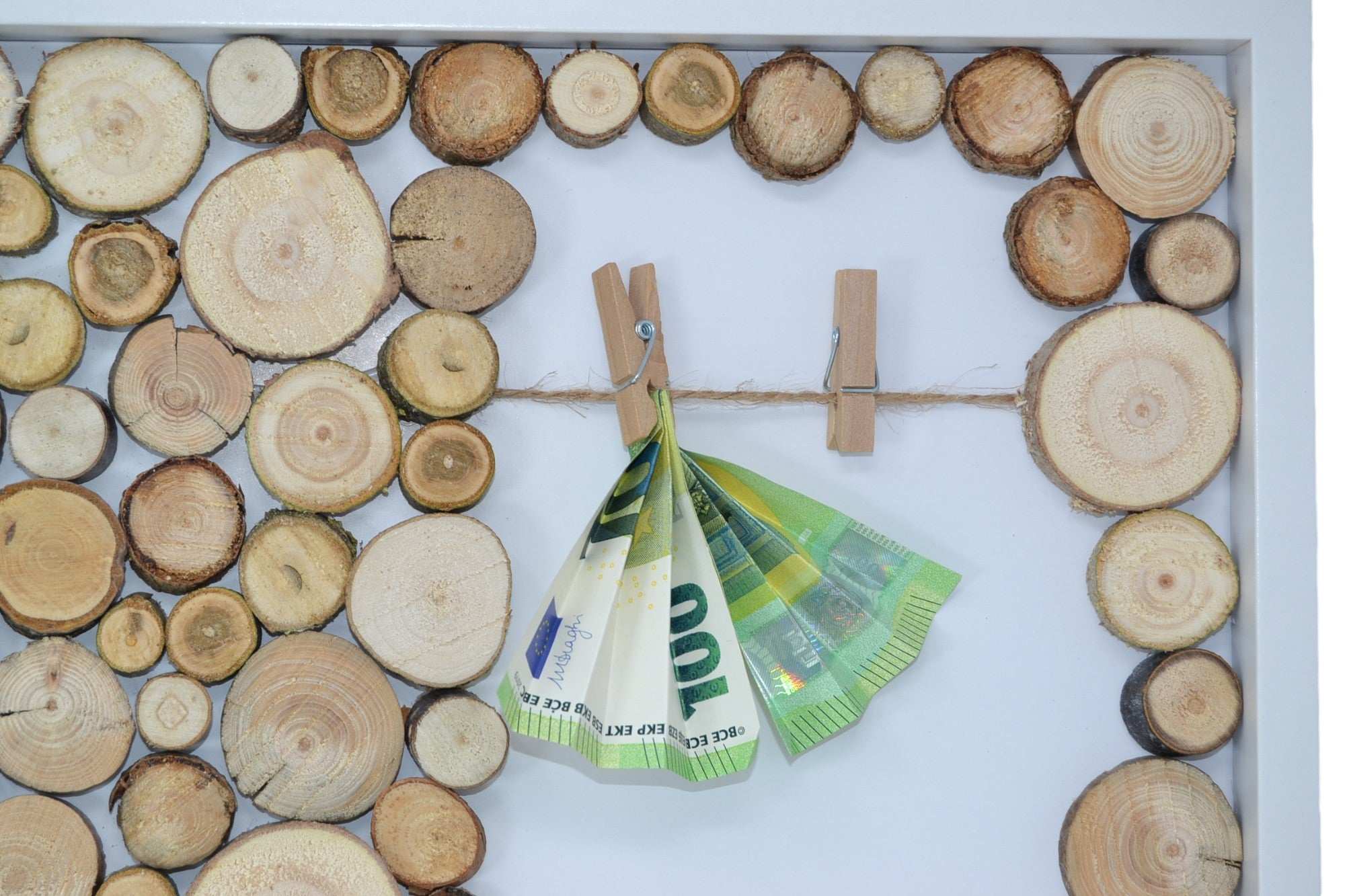 3D Holzbild Geldgeschenk "Mr. & Mrs."