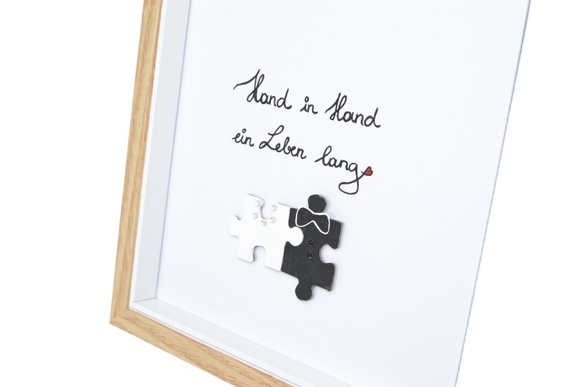 Holzgeschenk "Hand in Hand" Geldgeschenk