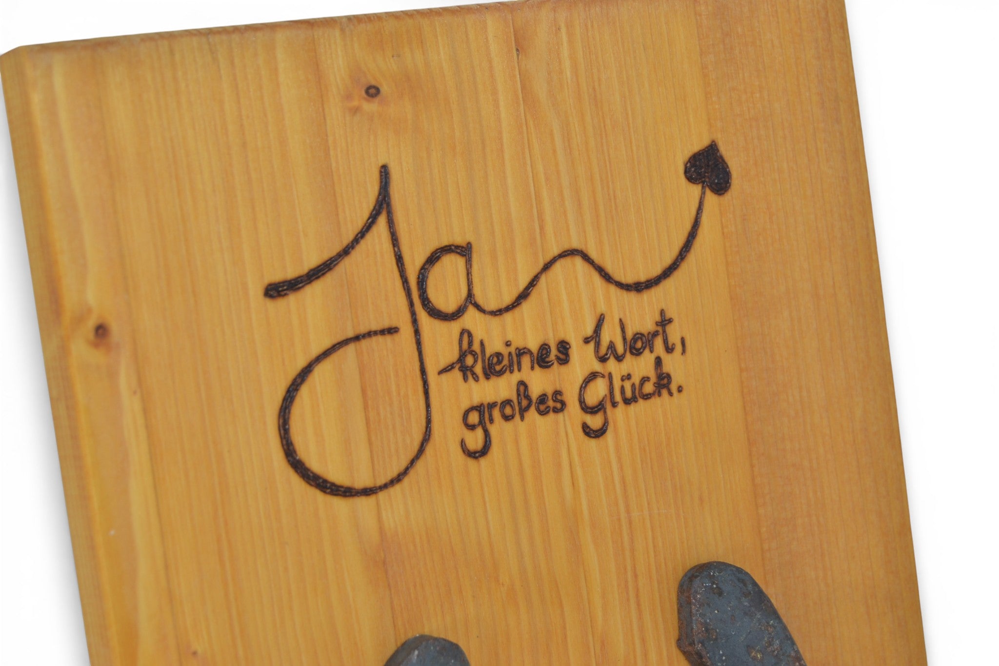 Hochzeitsgeschenk Verlobungsgeschenk Holzbild mit Hufeisen