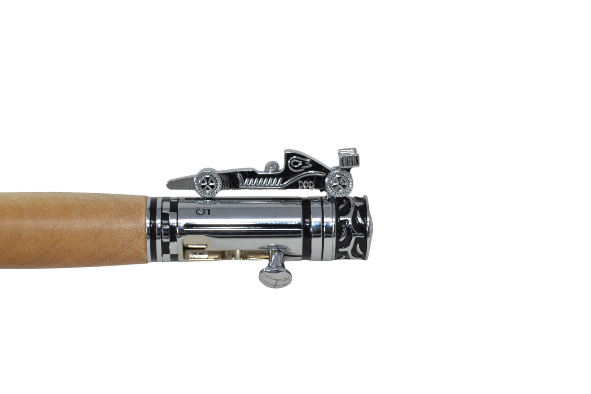 Holzkugelschreiber mit Rennauto