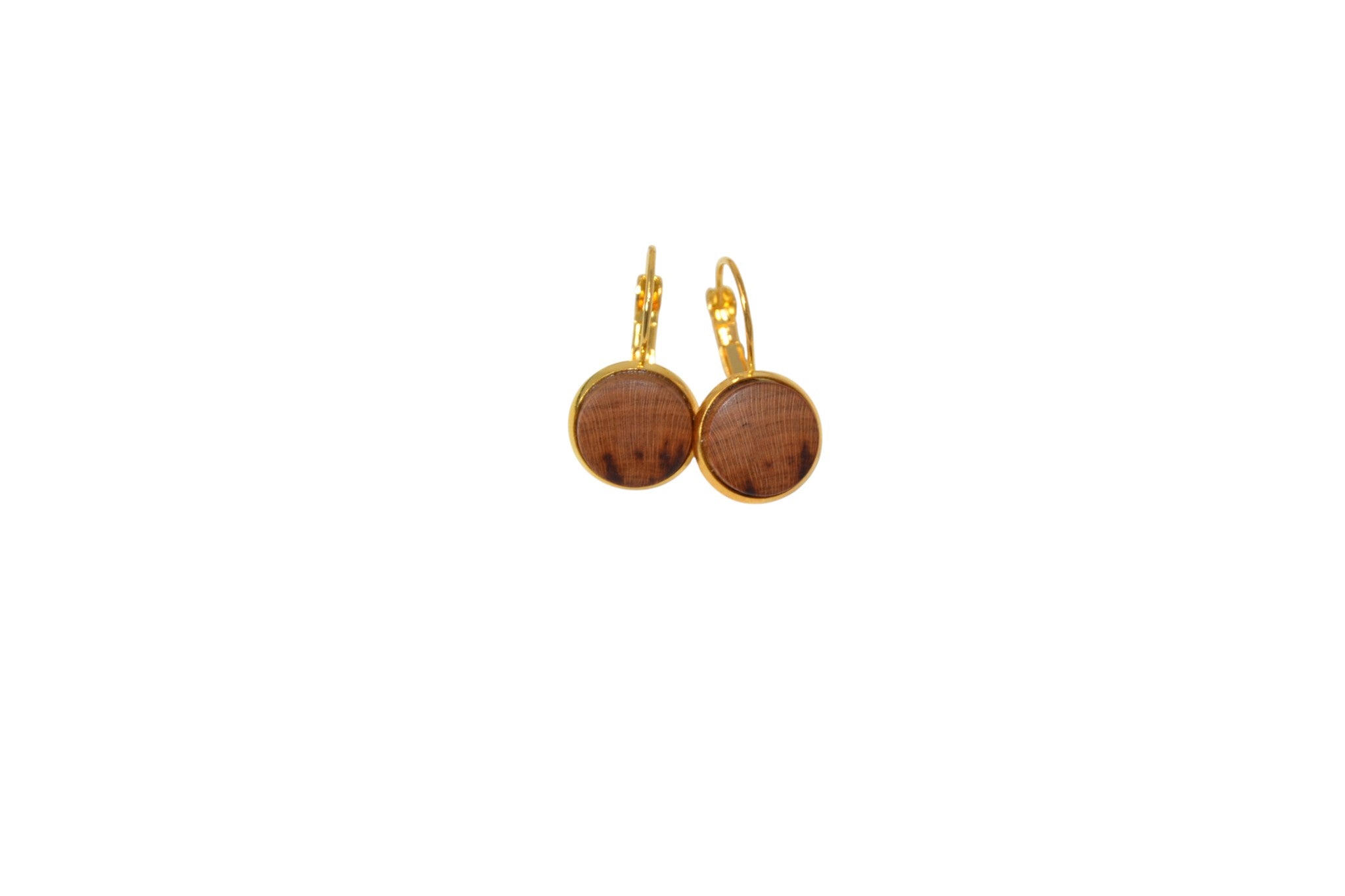 Holz Ohrringe aus Zwetschke