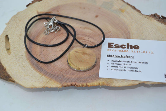 Holz Halskette "Lebensbaum Esche"