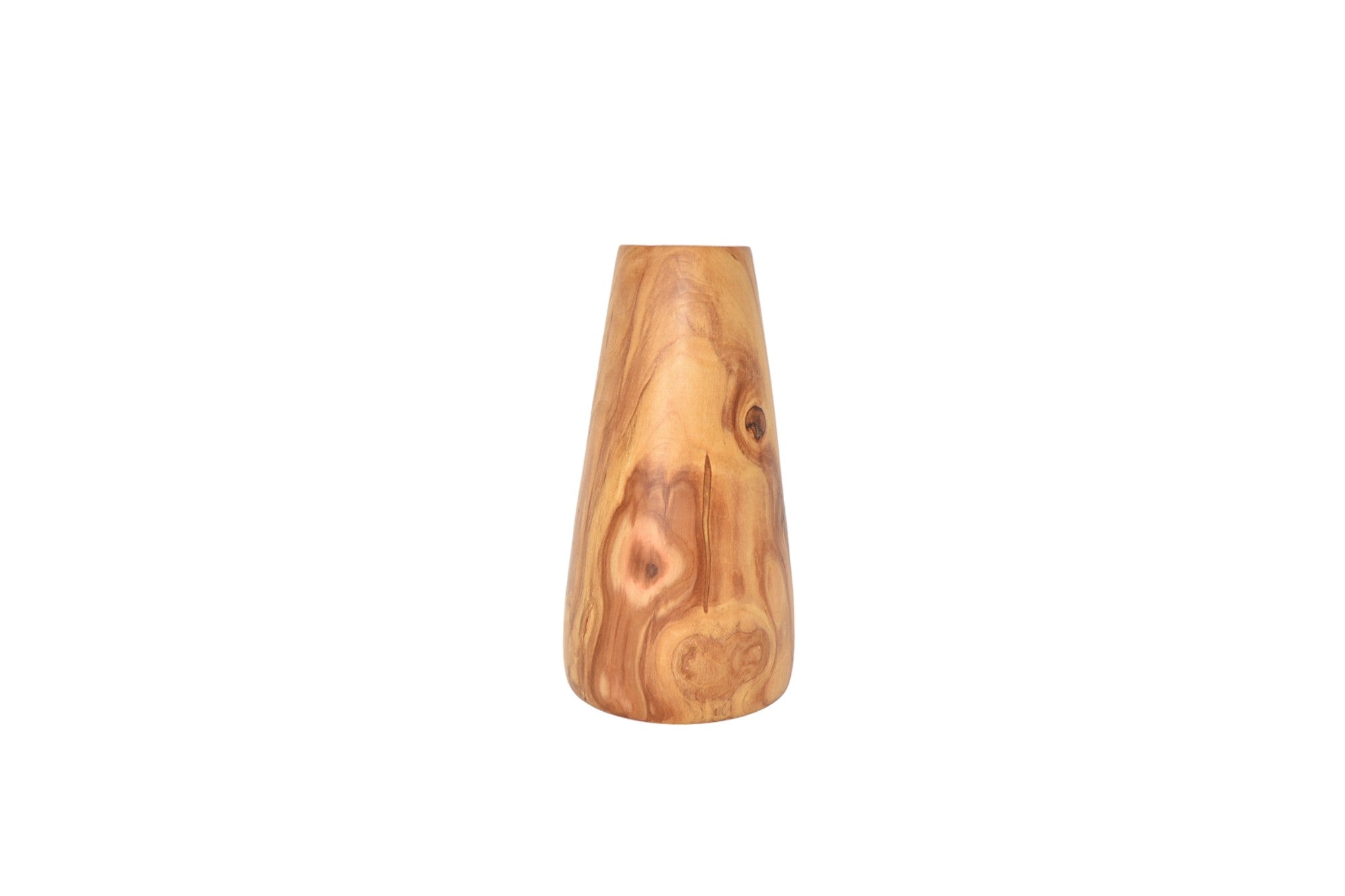 Holzvase 22 cm aus Apfelholz
