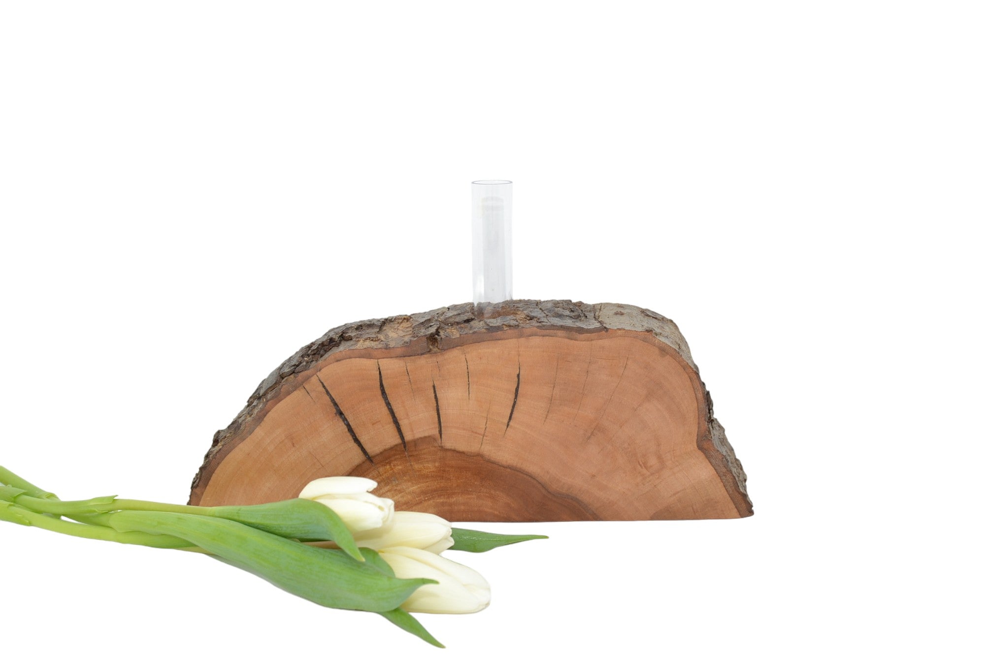 Holzvase aus Apfelholz