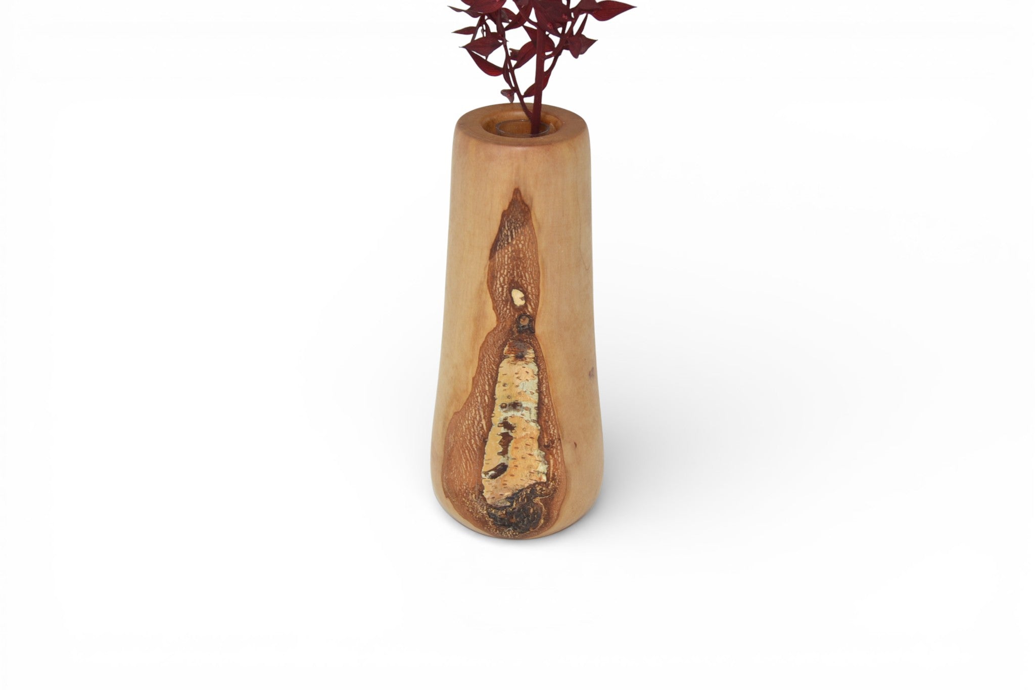 Holz Blumenvase Birke 70 cm Handarbeit