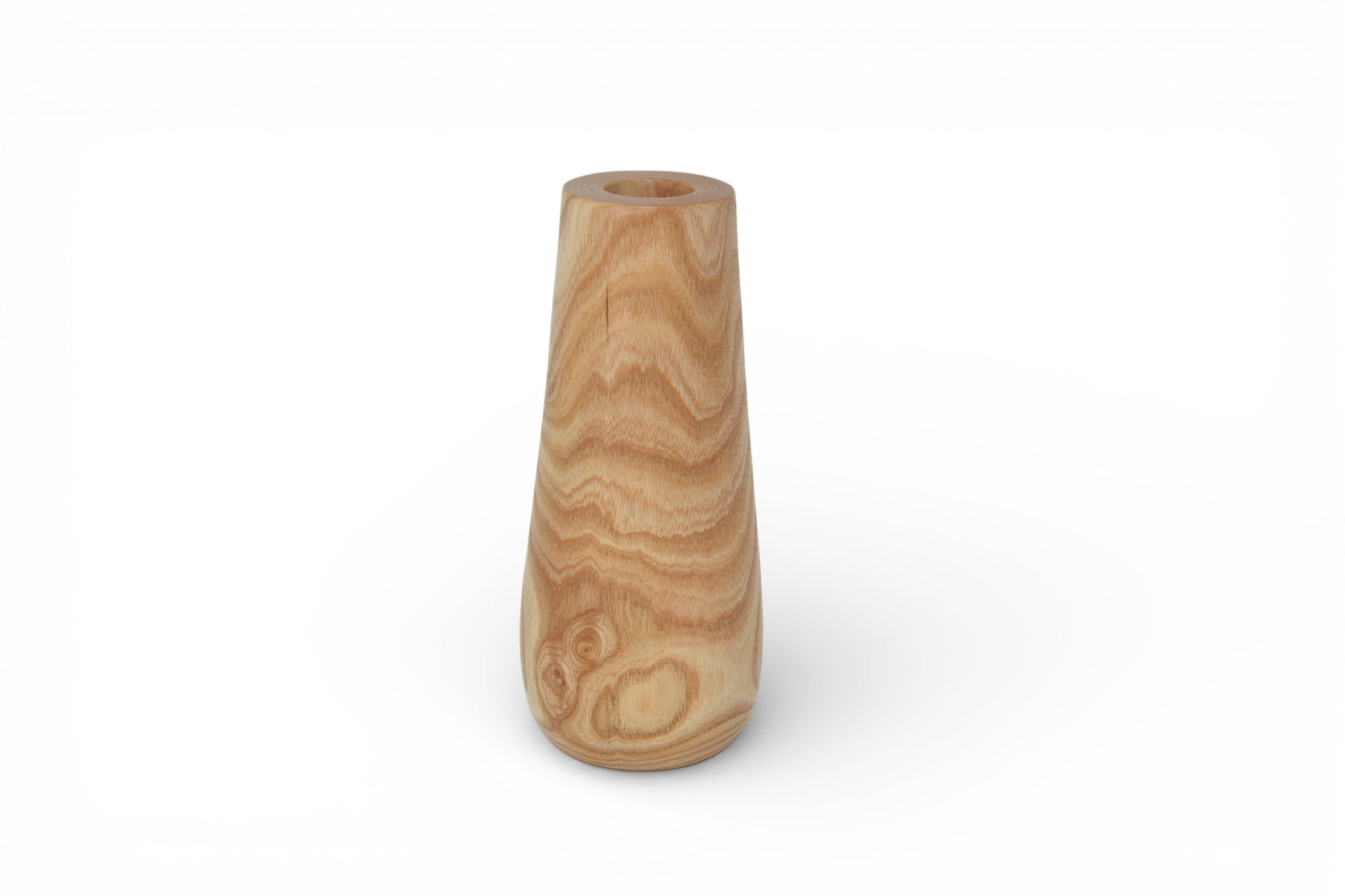 Holzvase Vase 18 cm Esche Blumenvase Handarbeit