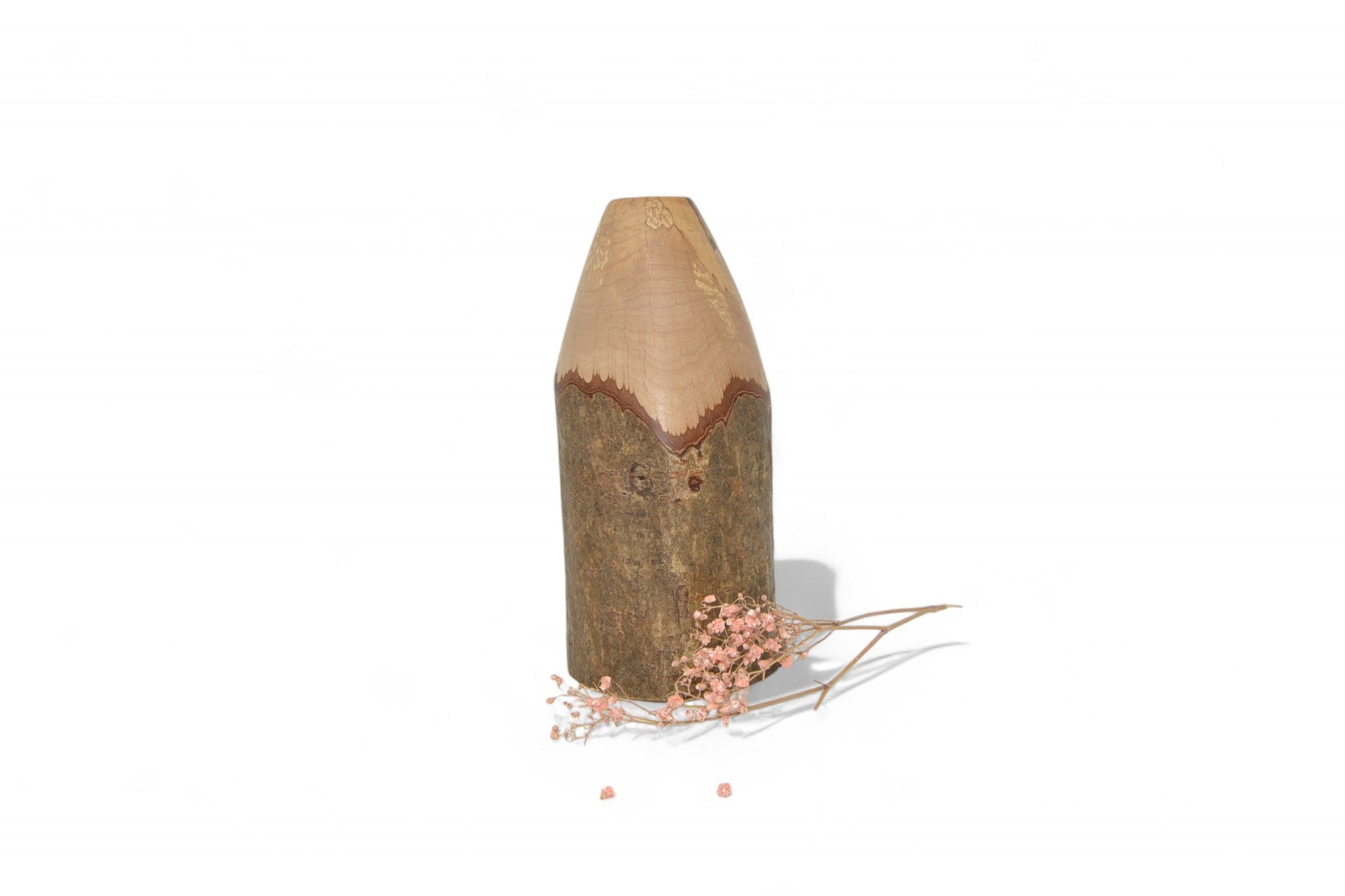 Holzvase aus Haselnuss Holz